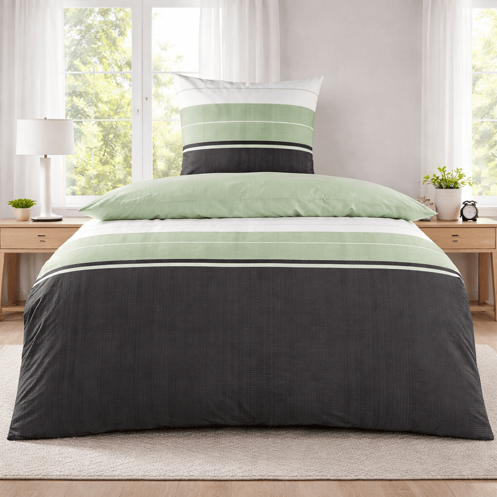 Image of Bed Linen 135x200 Or 155x220sets, Bed Sheet 135 X 200 Cm, Pillowcase 80x80 Cm, Reinforced, Bed Linen With Zipper