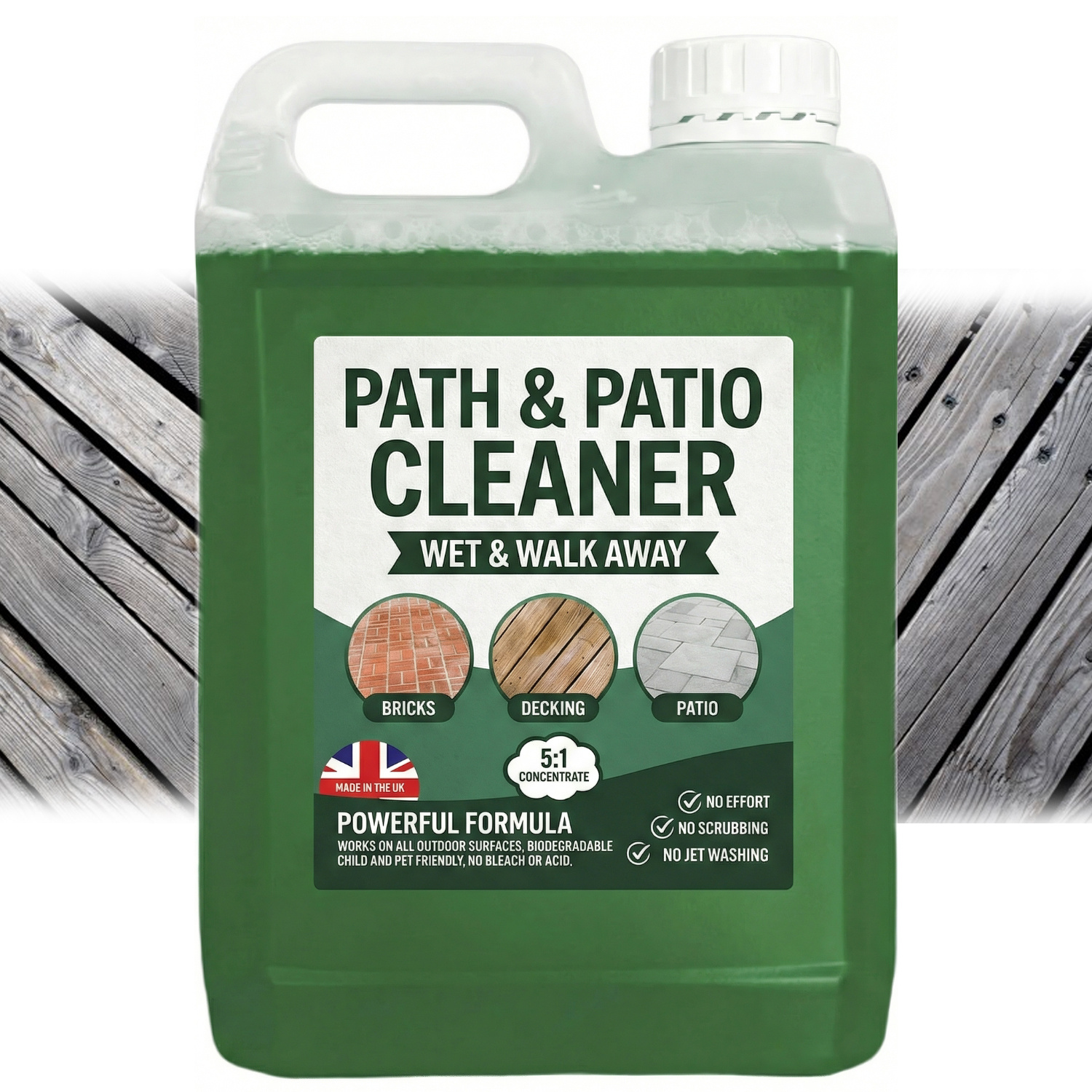 green outdoor   patio cleaning fluid stain removing solution for driveways  s 2 5 litre