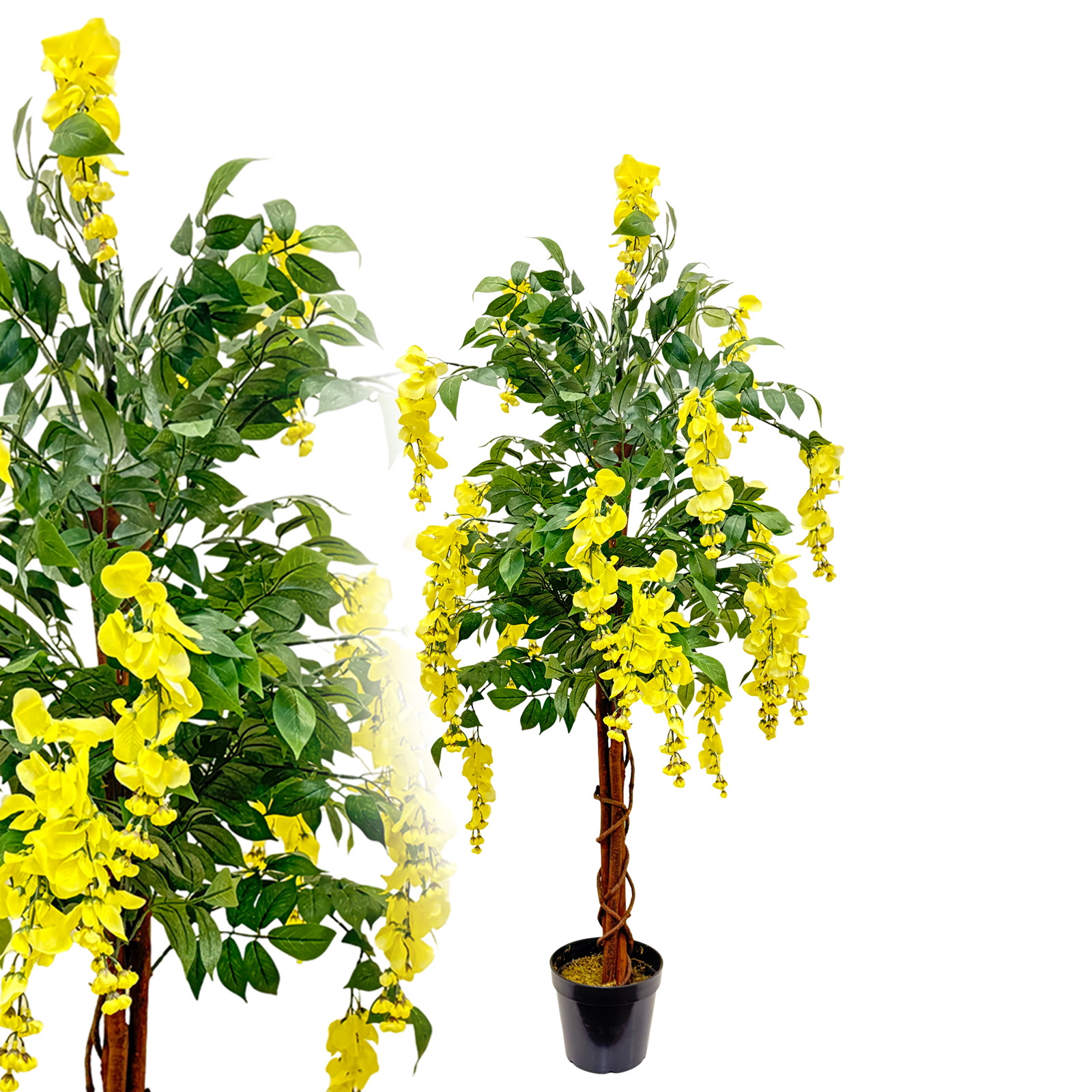 Image of Golden Rain 120 Cm Artificial Like Real Wisteria Wisteria Tree Artificial Plant Artificial Flower Decoration Wisteria