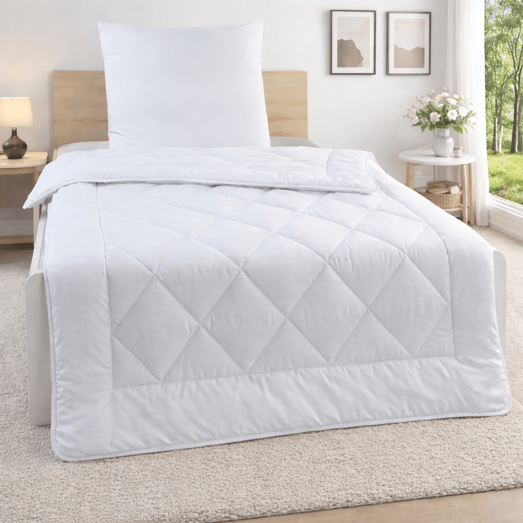 E-shop 1x Bettdecke 135x200 + 1x Kopfkissen 80x80 Bettdecken Set Betten-Set Zudecke, Steppdecke Steppbett Schlafdecke, Steppbettdecke Duvet Set