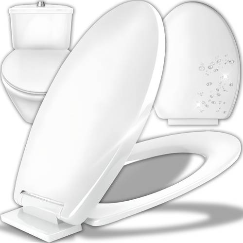 wc con sedile rigido e cerniere a chiusura , sgancio pulizia facile, sedile wc , resistente, igienico e confortevole, adattabile universalmente, facile da pulire, design igienico, per casa, hotel, appartamento