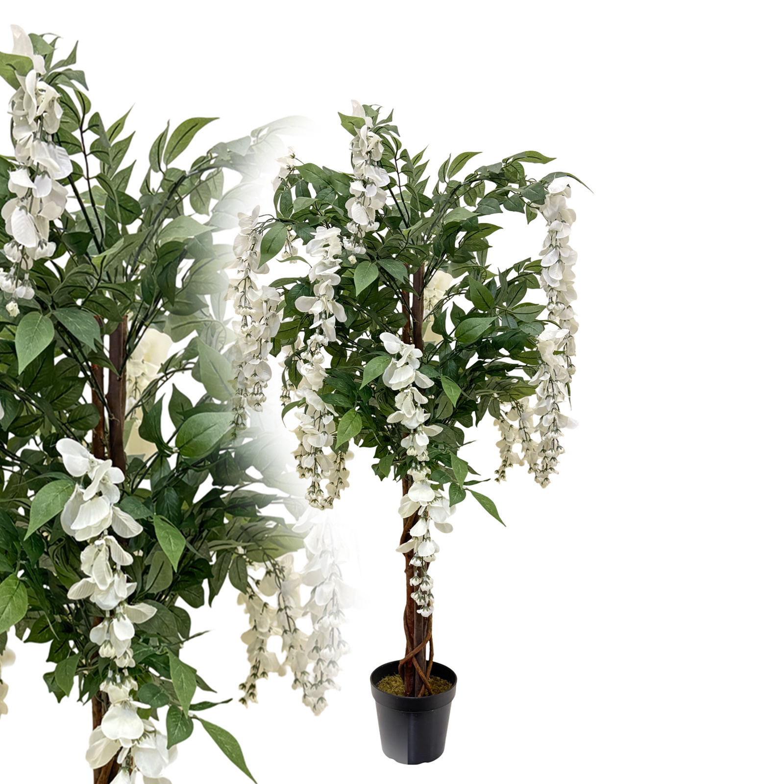 Wisteria 120 Cm White Like Real Artificial Wisteria Tree Artificial Plant Artificial Flower Wisteria Decoration