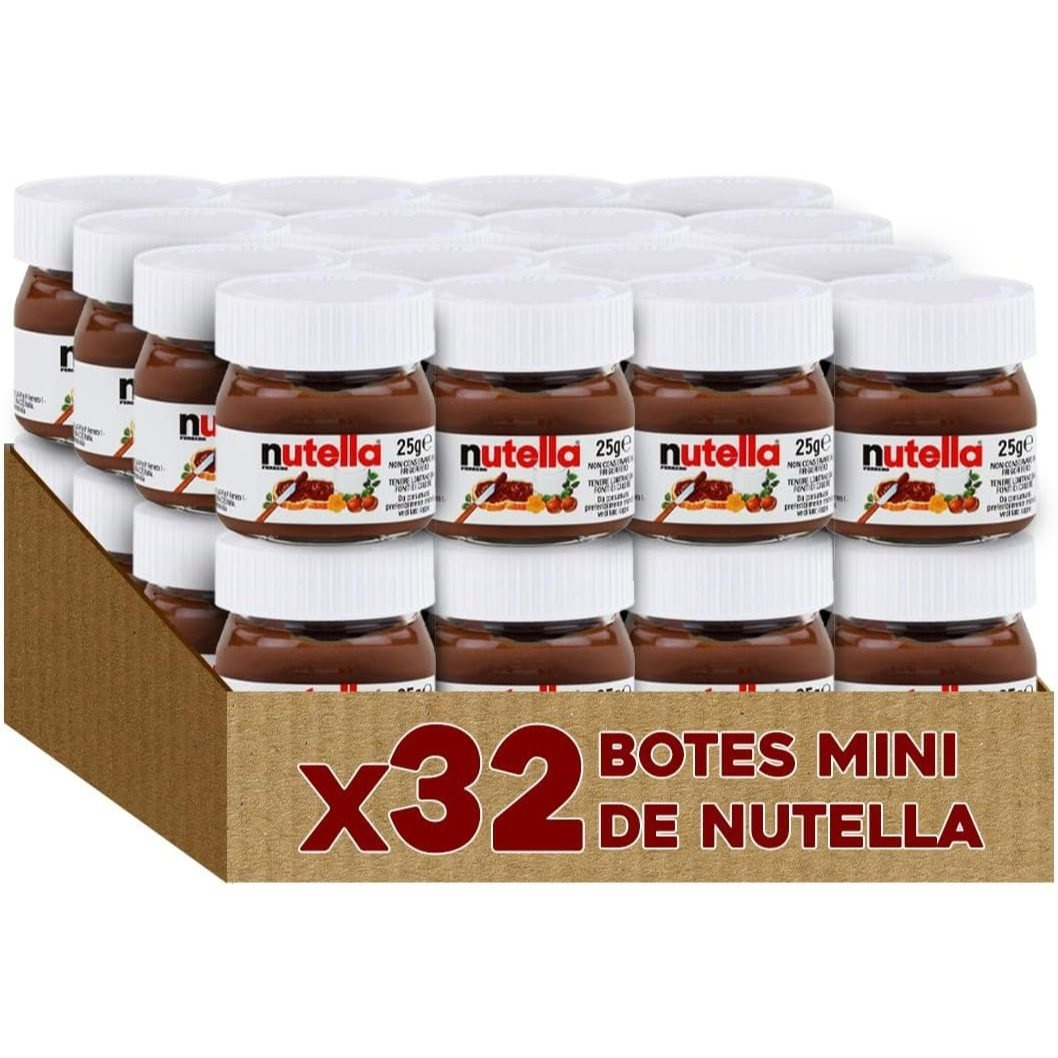 Nutella Mini Ferrero - Packs Of 64 Individual 25g Cups Or 32 Cups - Hazelnut Spread - Single-serve Format - Ideal For Breakfasts And Snacks