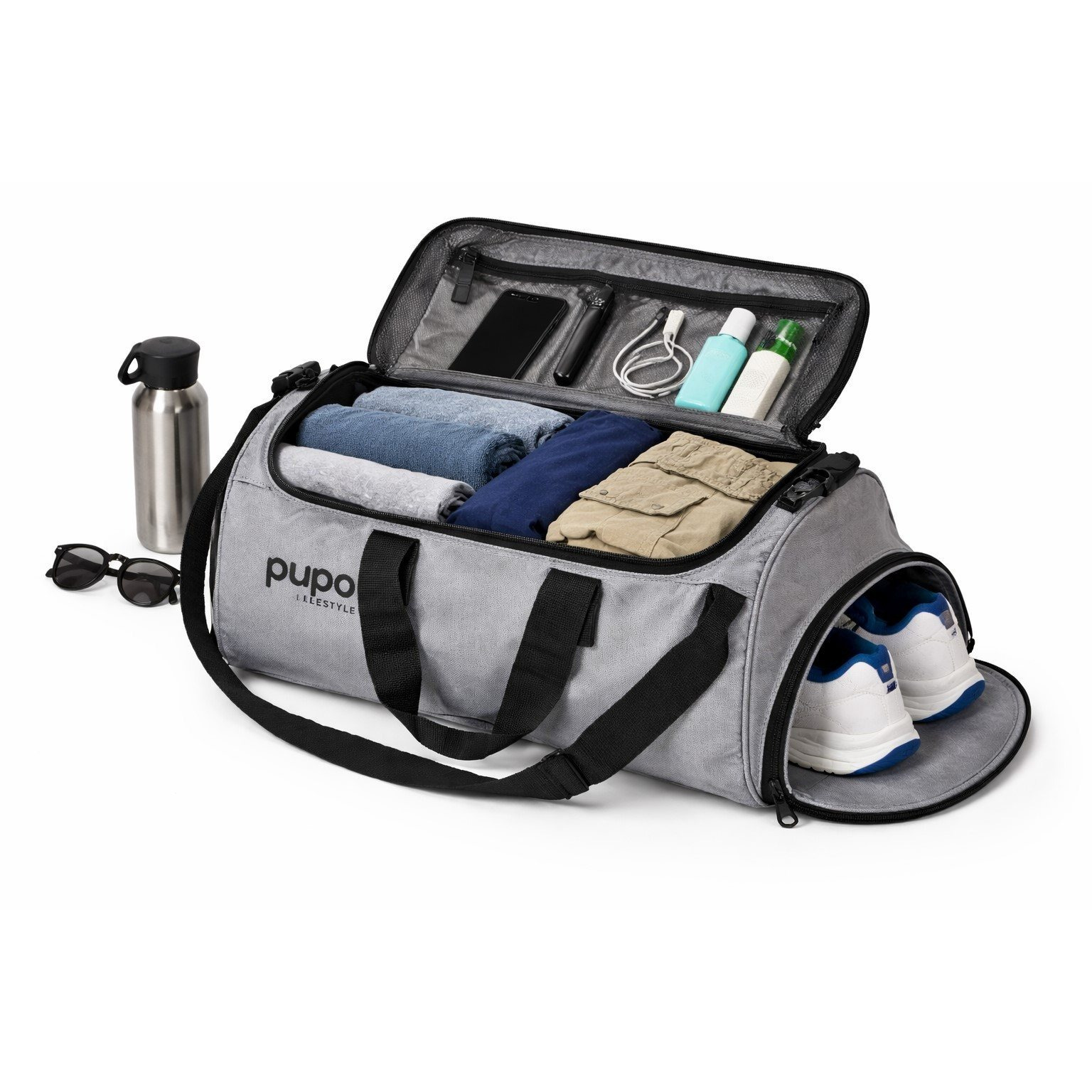 Sports Gym Bag with Shoes Compartment