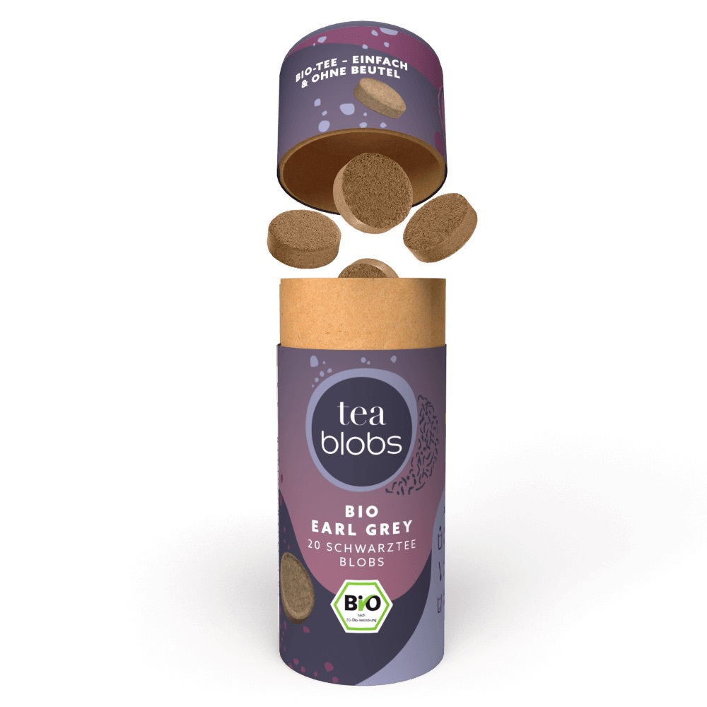 Image of Teablobs Bio Earl Grey | Tea Quickly And Easily Without A Sieve And Without A Bag | Known From "die Höhle Der Löwen" | Black Tea With Bergamot Flavor | 20 Tea Blobs Per Can