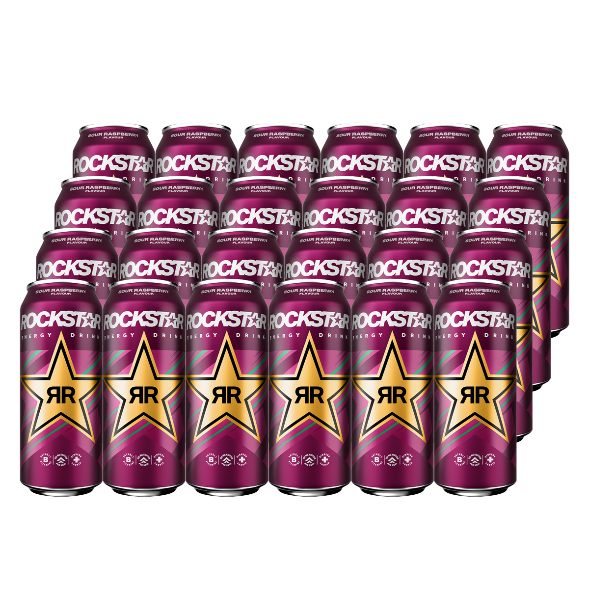Rockstar Energy Drink Sour Raspberry Raspberry Flavor 500ml 24-pack