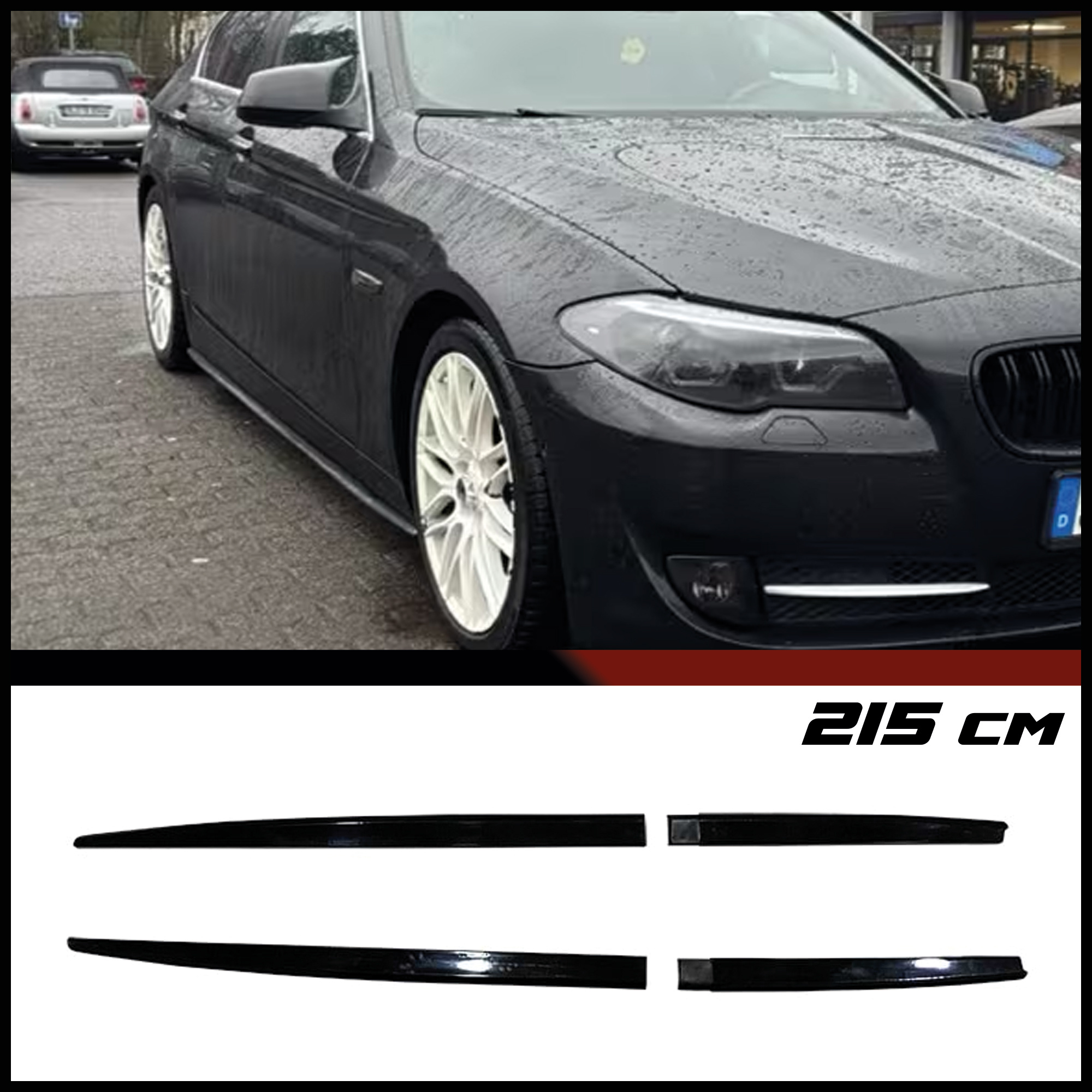Image of Car Universal Modification For F10 Model 215cm 4pcs Universal Model All Car Side Skirts For All Car Extension Rod Lip Splitter Bumper Side Skirt Splitter