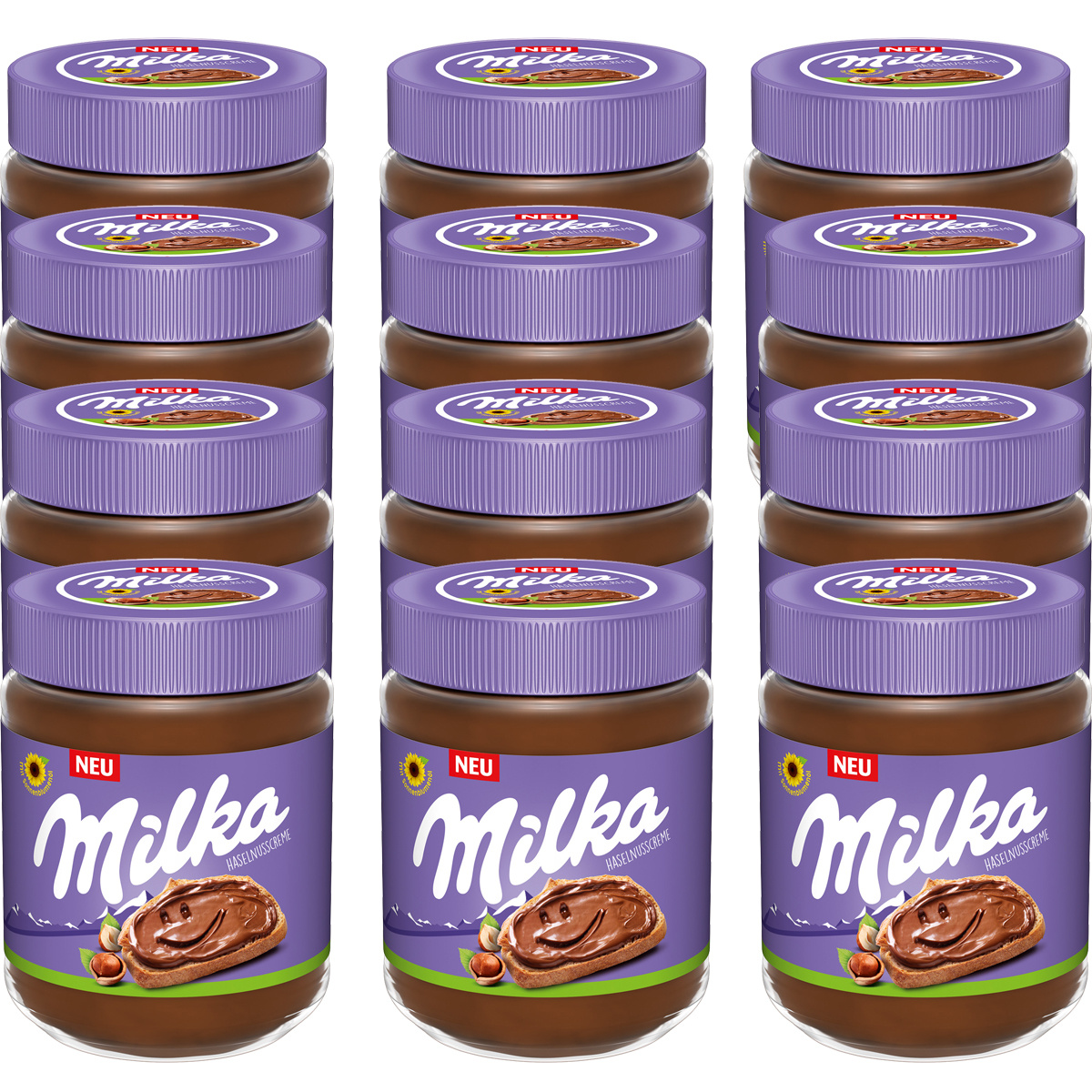 Image of Milka Hazelnut Cream Bread Spread With Hazelnuts 350g 12-pack