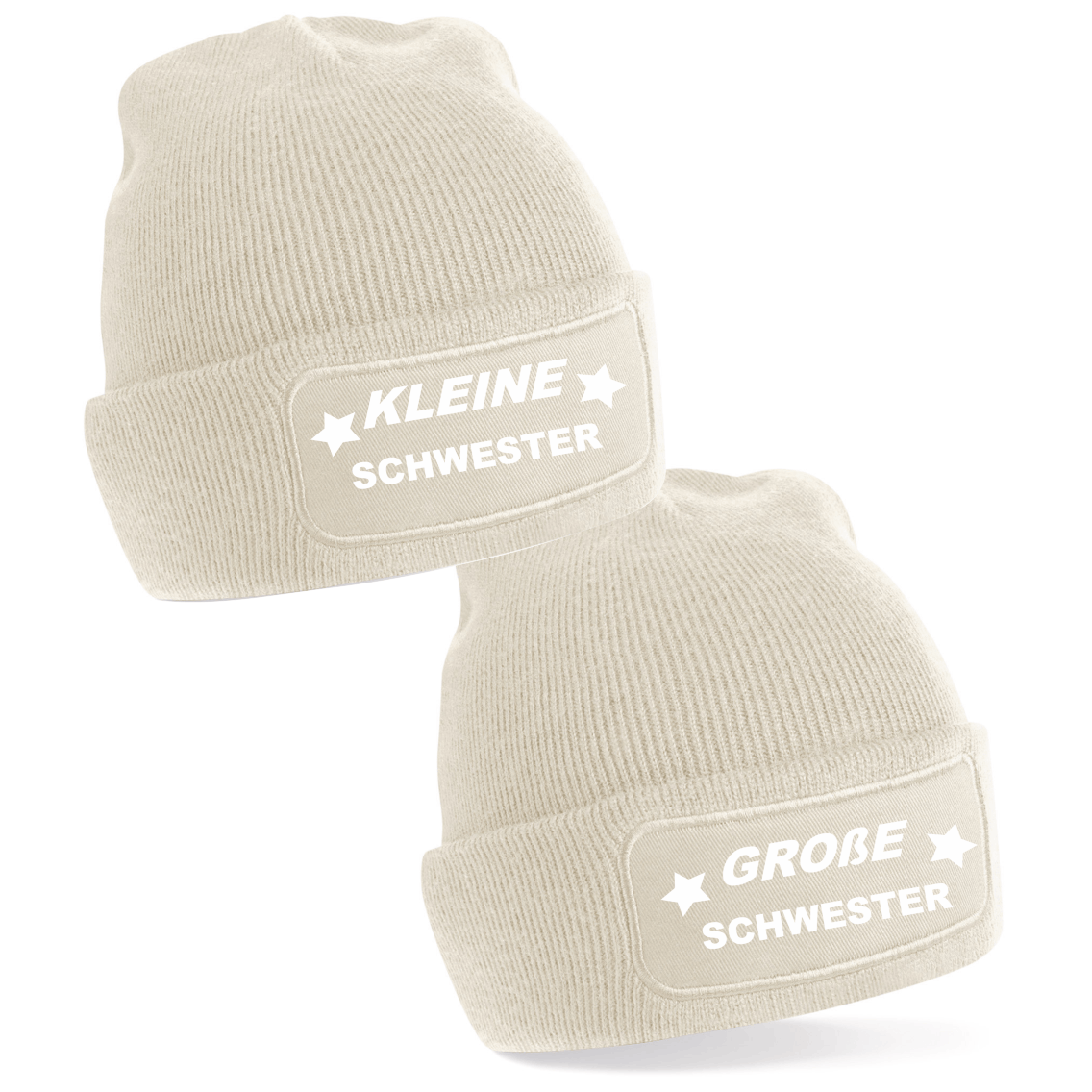 Image of 2 Or 3pcs Hat Set, Beanies, Hats Printed With Slogan: Little Sister, , Big Sister