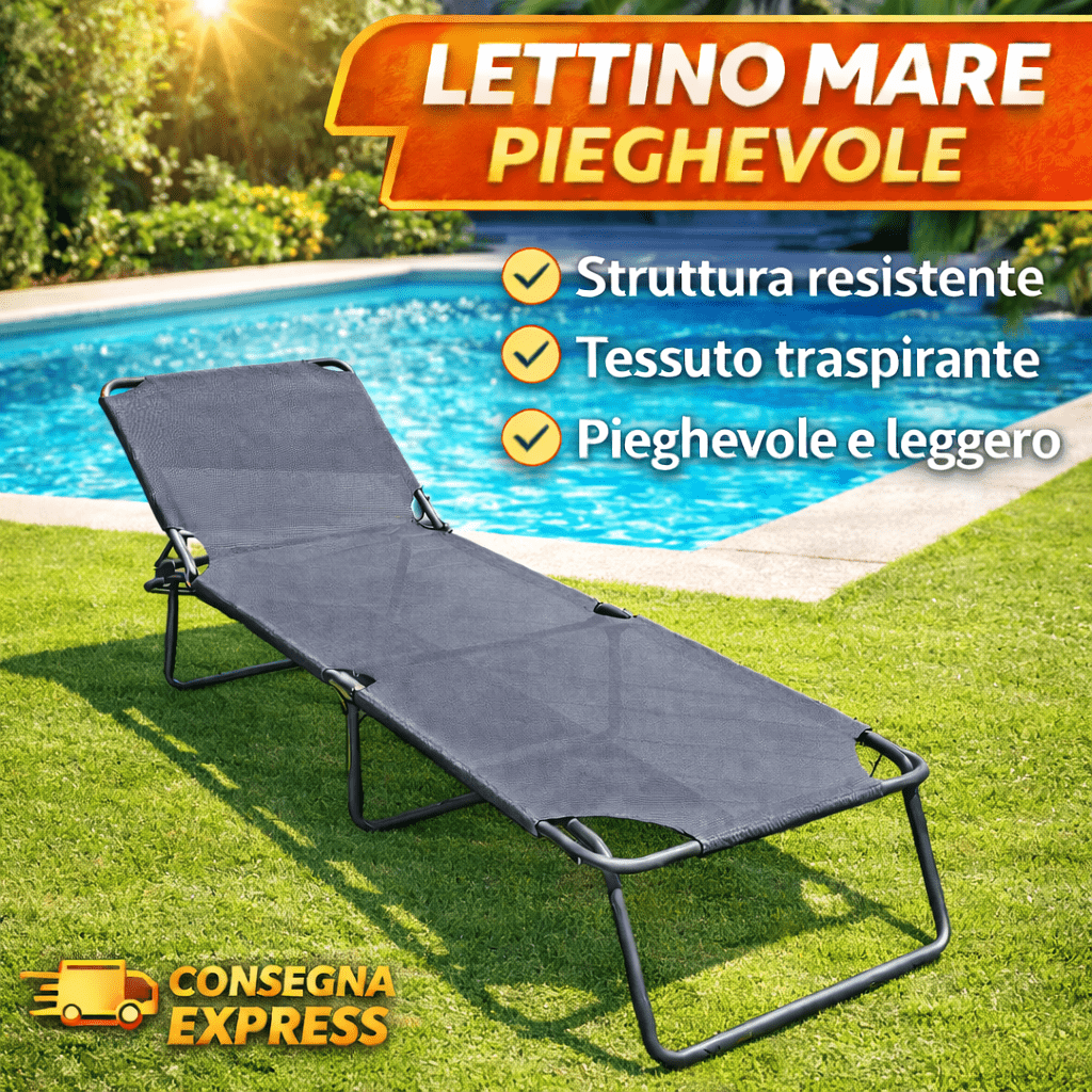 Foldable Sun Lounger Without Canopy, Adjustable Reclining Backrest, Black Metal Frame, Beach Chair For Sea, Garden, Pool, 187 X 53 X 24 Cm, Grey Color