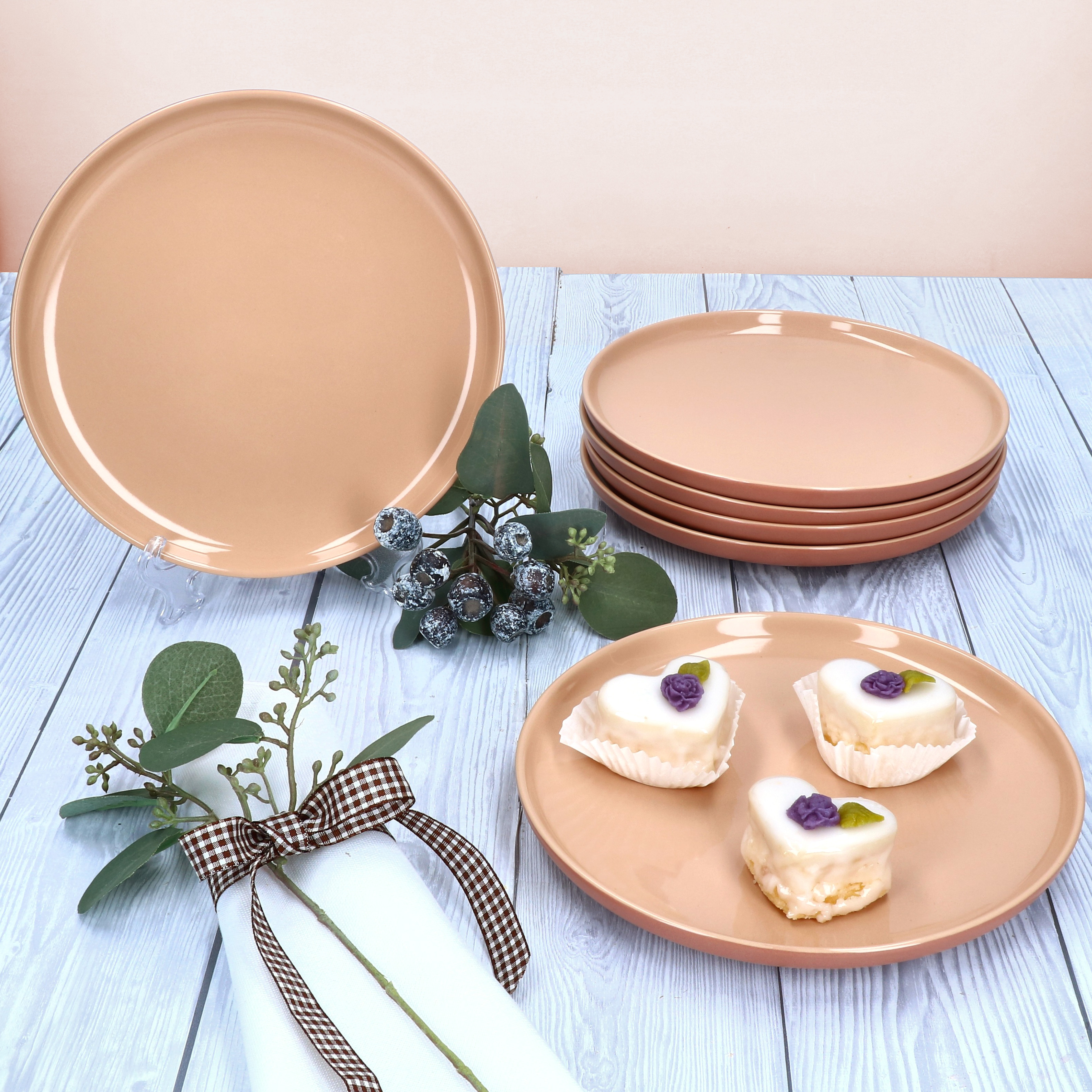 Ritzenhoff 6x Jasper Ceramic Powder Coated Breakfast Plate For 6 People