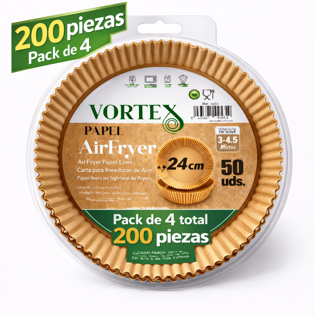TEMU AOREX Papel Freidora Aire, 200 y 600 Piezas Papel Air Fryer Redonda dos medidas (16-20CM 3-4.5L) Y (20-24CM 4.5-6L) , Material Seguro y
