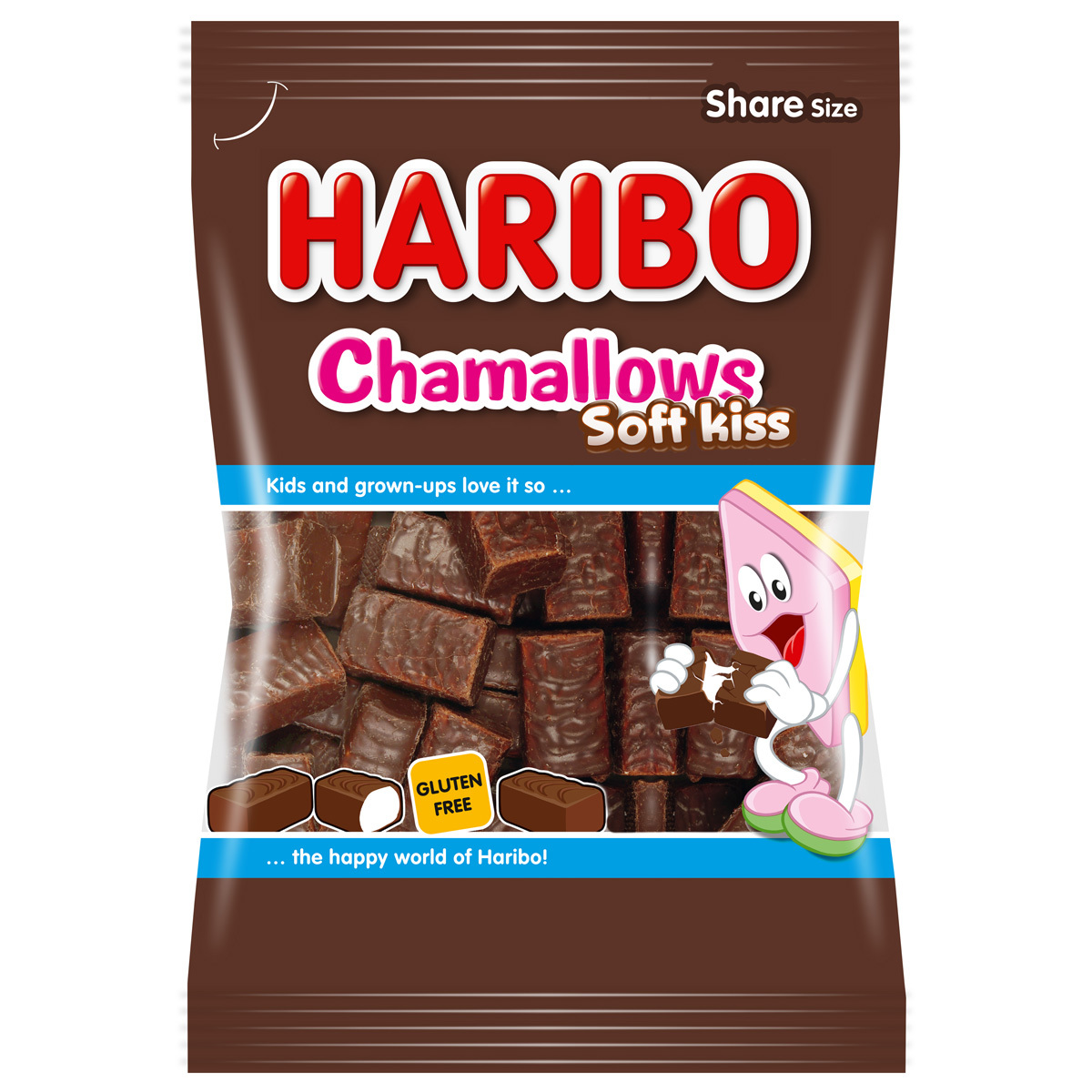 Haribo Chamallows Soft Kiss Chocolate-coated Marshmallow Treats 200g 6-pack