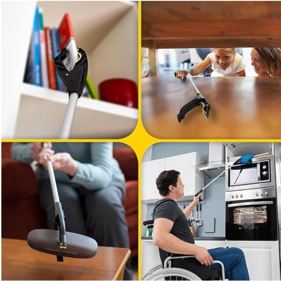 TEMU Pinza universal, clip para recoger basura, herramienta móvil de alcance manual, de aluminio-polipropileno, 76 cm.