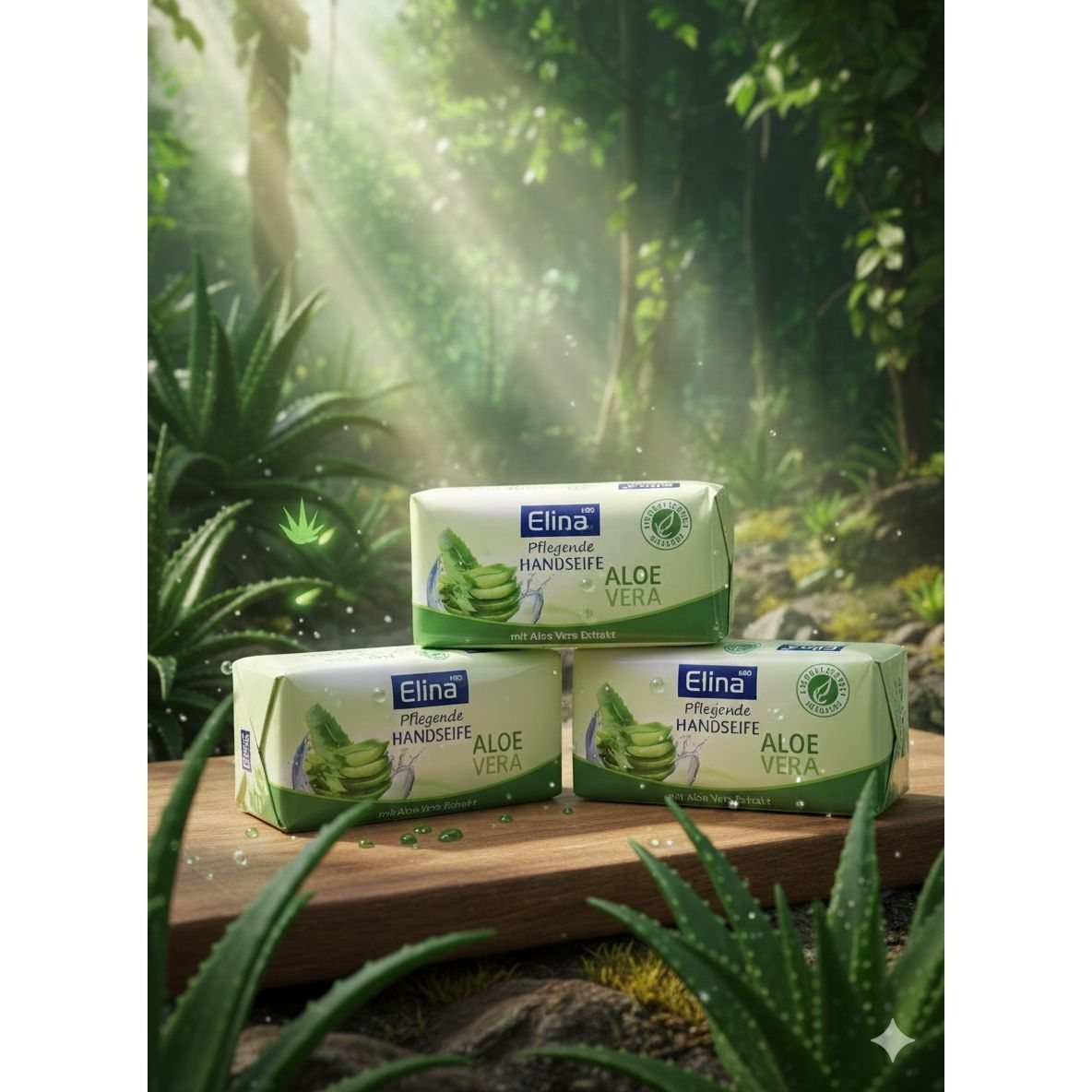 Elina Nourishing Hand Soap With Aloe Vera, 3x100g, With Aloe Vera Extract