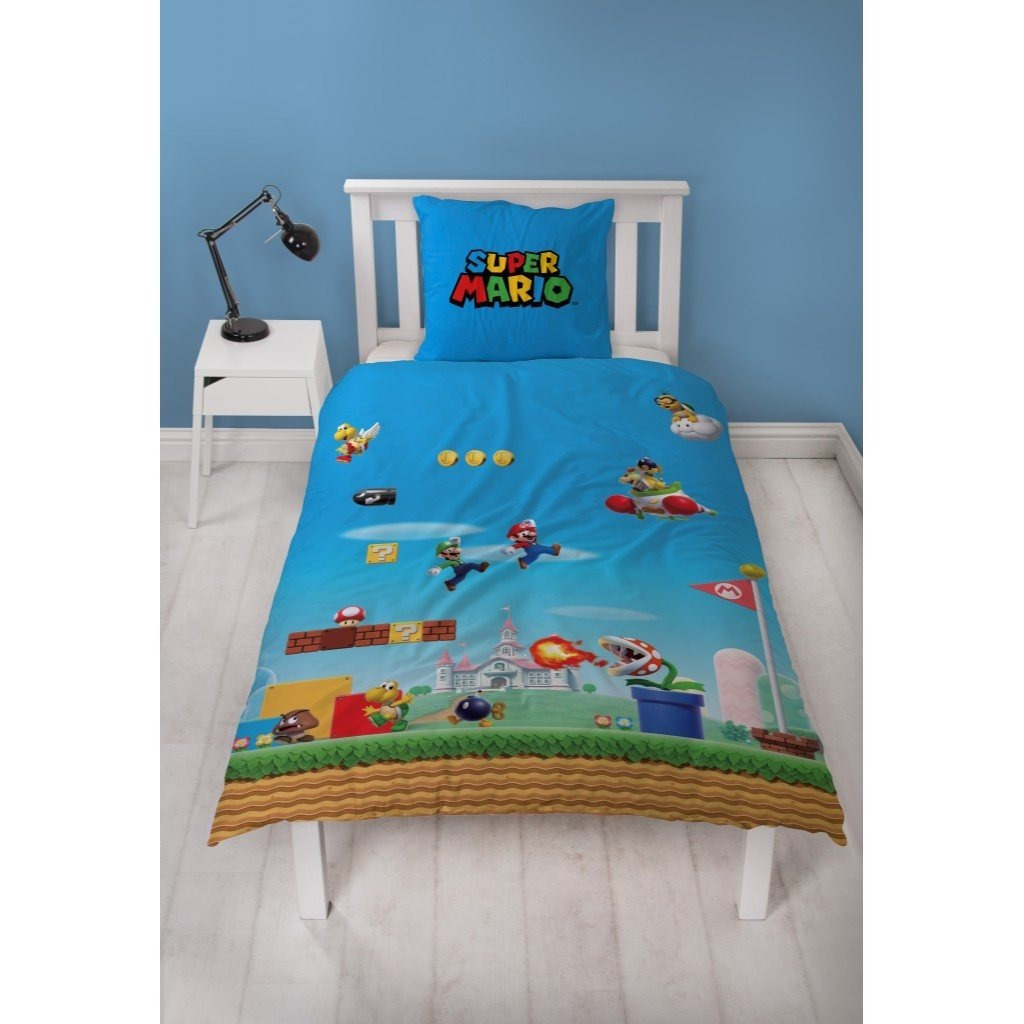 Super Reversible Bedding Set, Duvet Cover 140x200 Cm And Pillowcase 63x63 Cm, Polyester, Featuring And
