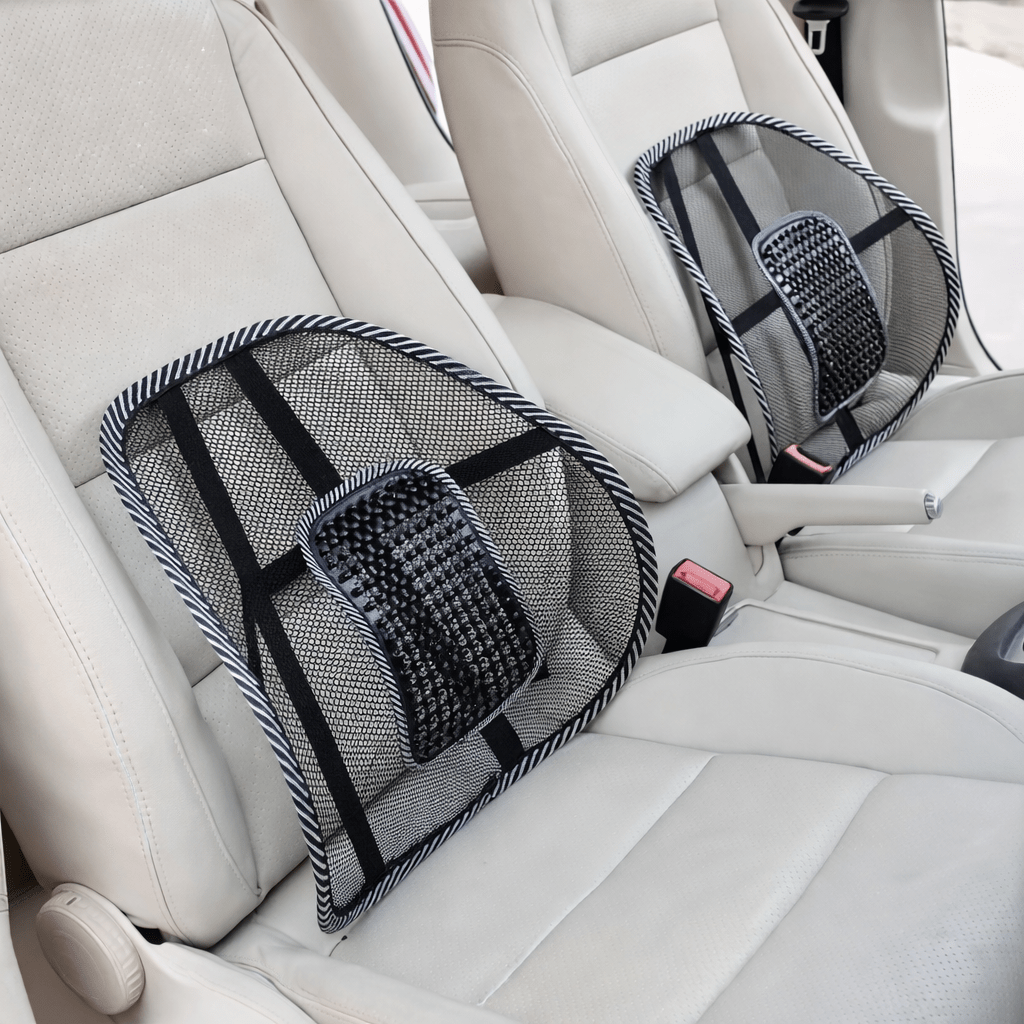 TEMU 2PCS Cojín lumbar para automóvil | para viajes largos | Soporte que la fatiga | Material transpirable y