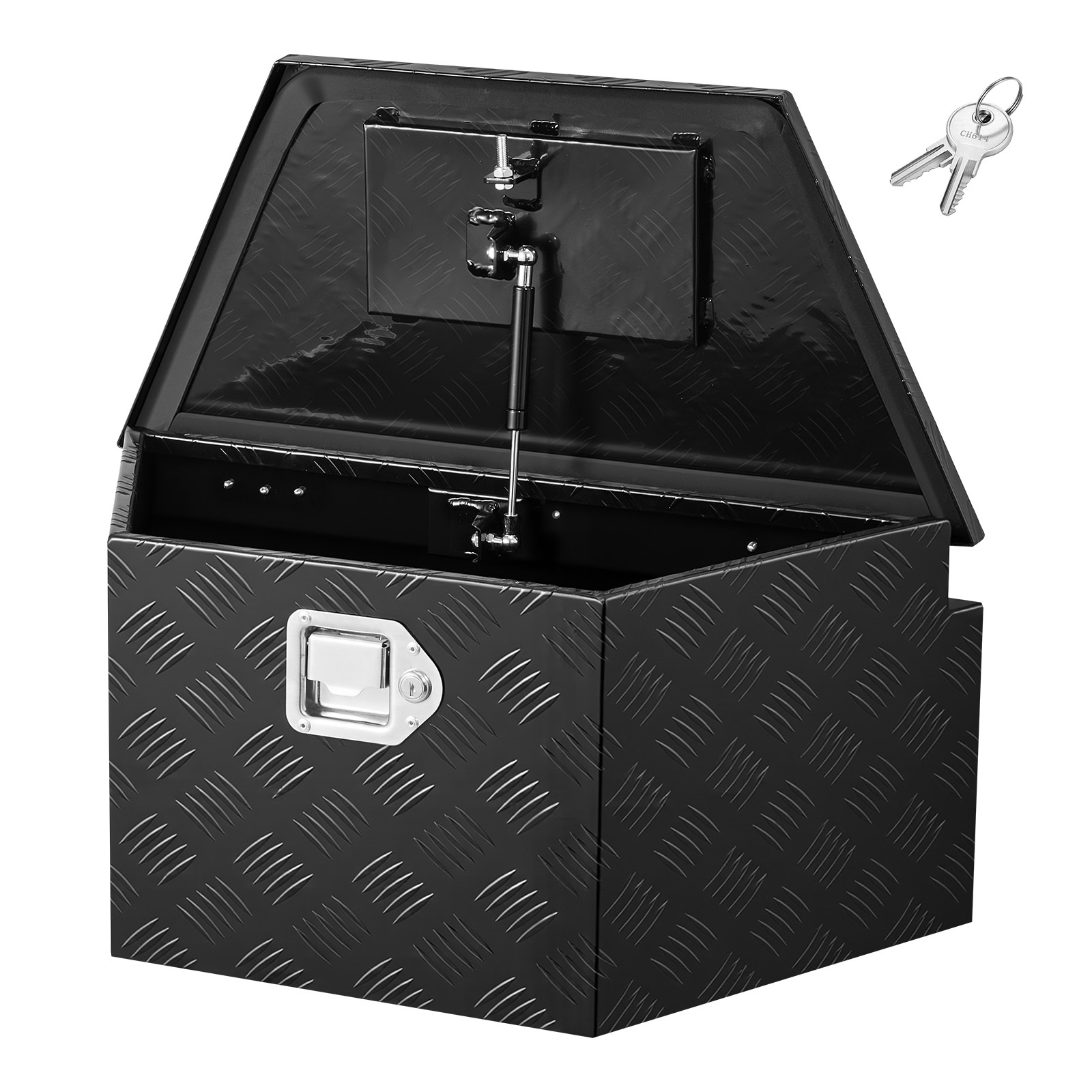 Image of Vevor Trailer Tongue Box, 660 X 330 X 305 Mm Trailer Box, Heavy Duty Storage Organizer With Lock & Keys, Chest For Pickup Truck Bed, Rv, Suv, Off-road Vehicle, Black