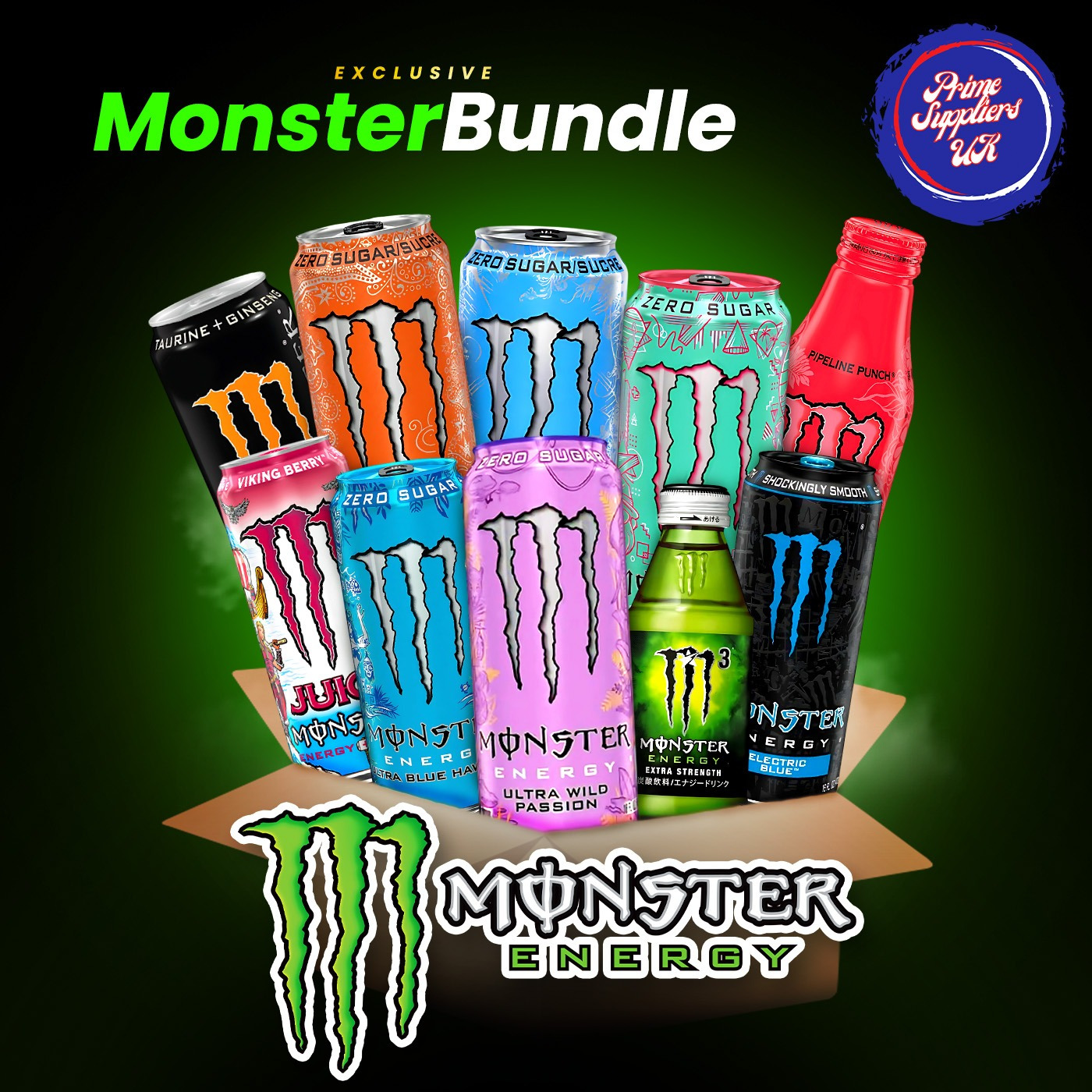 TEMU Monster Energy International Drinks Bundle (6 Cans Total) (4x Usa & 2x Japanese)