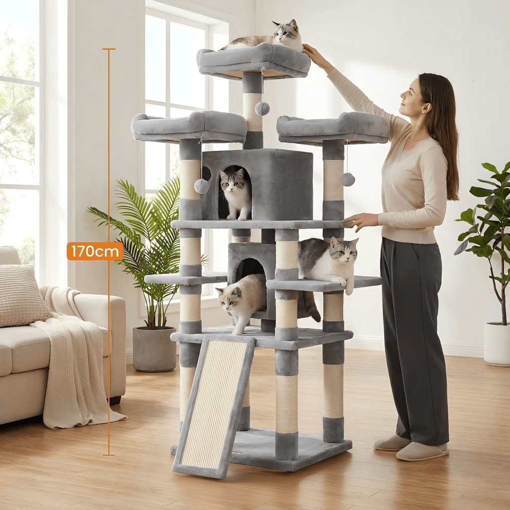 E-shop Kratzbaum 170cm, ein großer Kratzbaum, der sich zum Klettern für große Katzen eignet