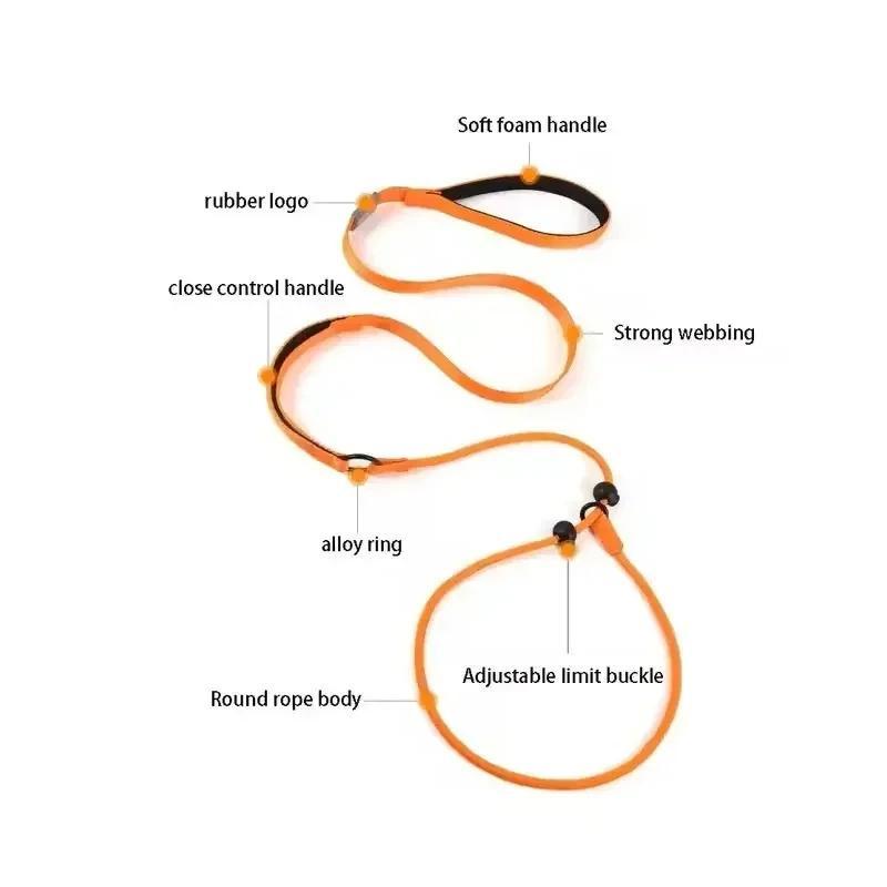 Chilimilii Double Handle Dog Slip Leash Adjustable Heavy Duty Lead