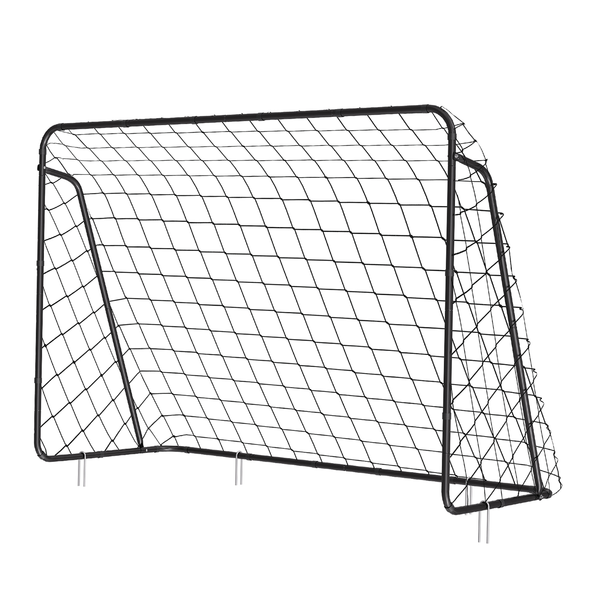 TEMU Portería de Fútbol , para Jardín, Patio, Parque, Playa, Tubo de , Red de PE, 215 x 76 x 150 cm, Negro