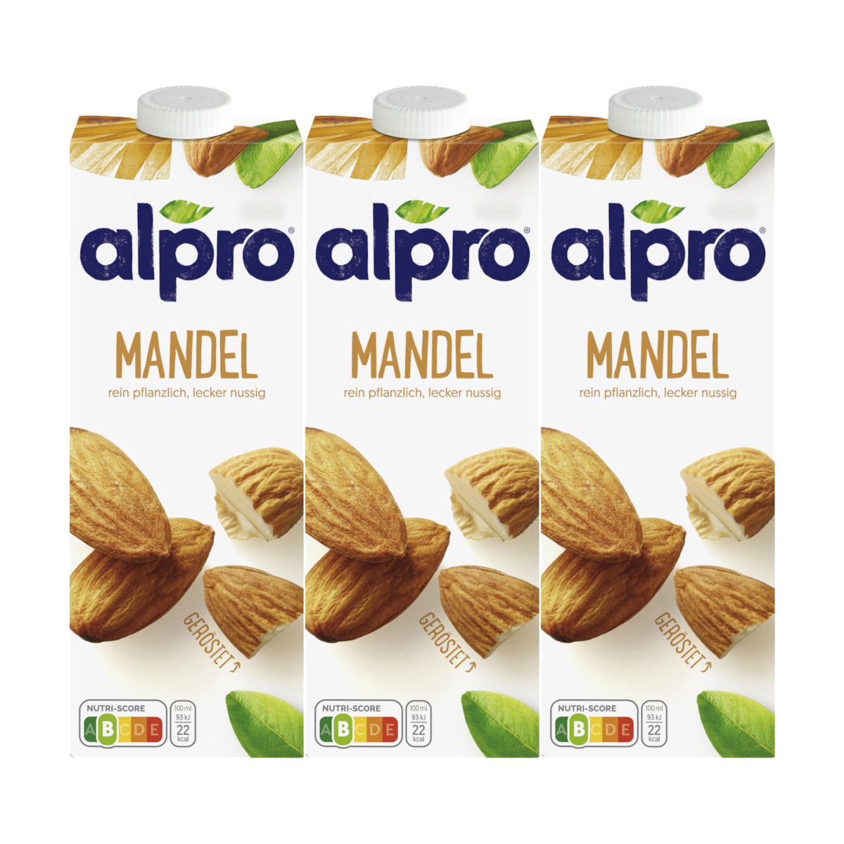Alpro Almond Drink Original With Calcium And Vitamins 1000ml 3-pack
