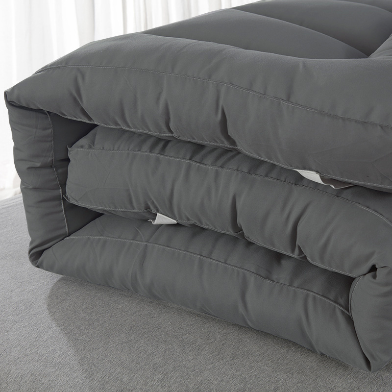 Extra Thick Grey Mattress Topper 4-Inch / 10cm Hotel Quality Deep Fitted Mattress Pad with Corner Elasticated Straps Quilted Box Stitch Breathable All-Season Comfort Single Double Small Double King Super King