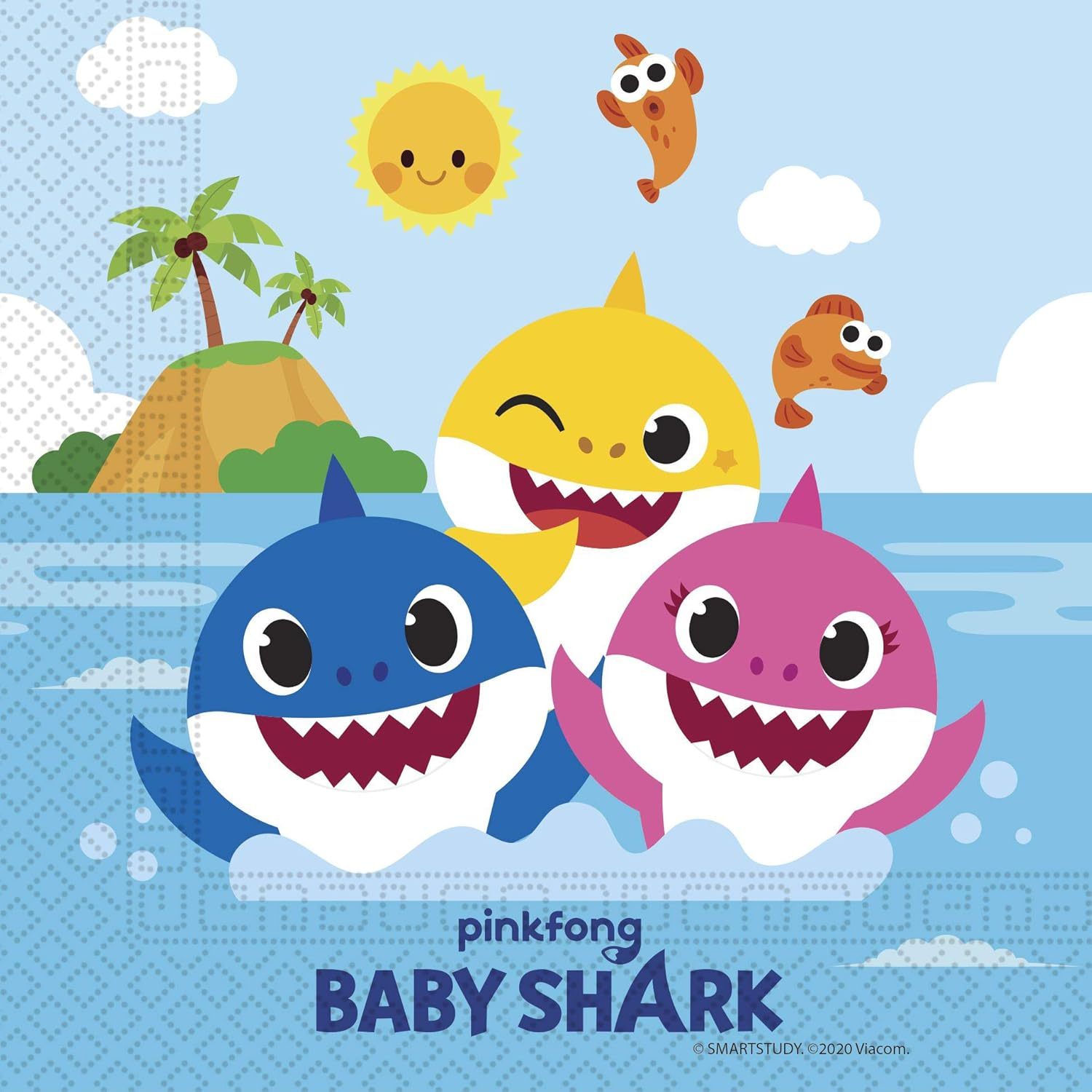 TEMU Baby Shark Napkins (pack Of 20)