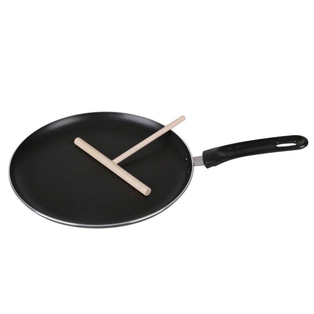 Crepe Pan Ø With Dough Spreader, Induction-compatible Crepe Pan, Flat Omelette Pan, Pancake Pan, Induction Pan