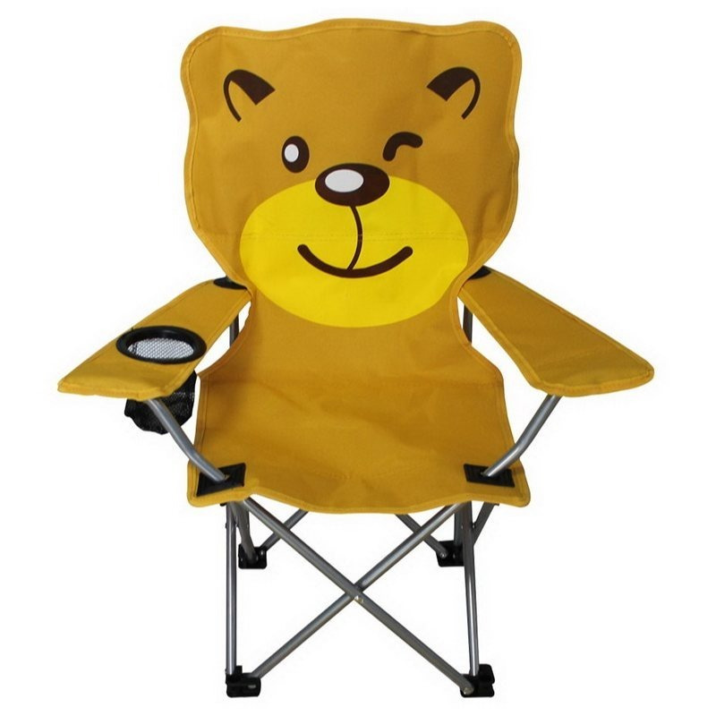 Image of Kids' Folding Angler Chair With Cup Holder, Portable Children's Chair Including Carrying Bag, Camping Chair, Fishing Chair, Outdoor Chair, Foldable Kids' Angler Chair For Camping