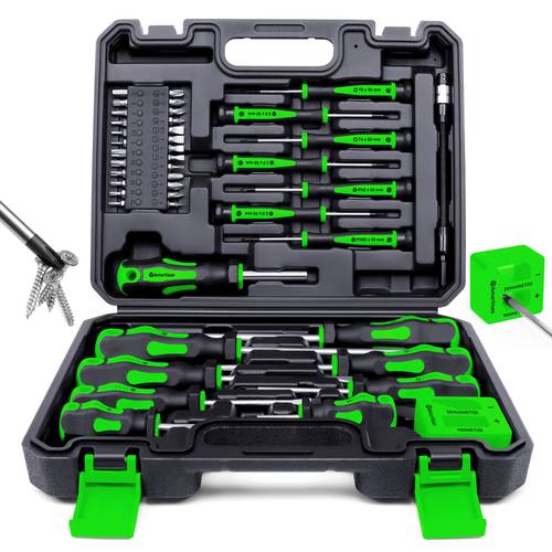 43pcs magnetic screwdriver set with case chrome vanadium steel s d phillips hex torx precision screwdrivers de flexible shaft for use