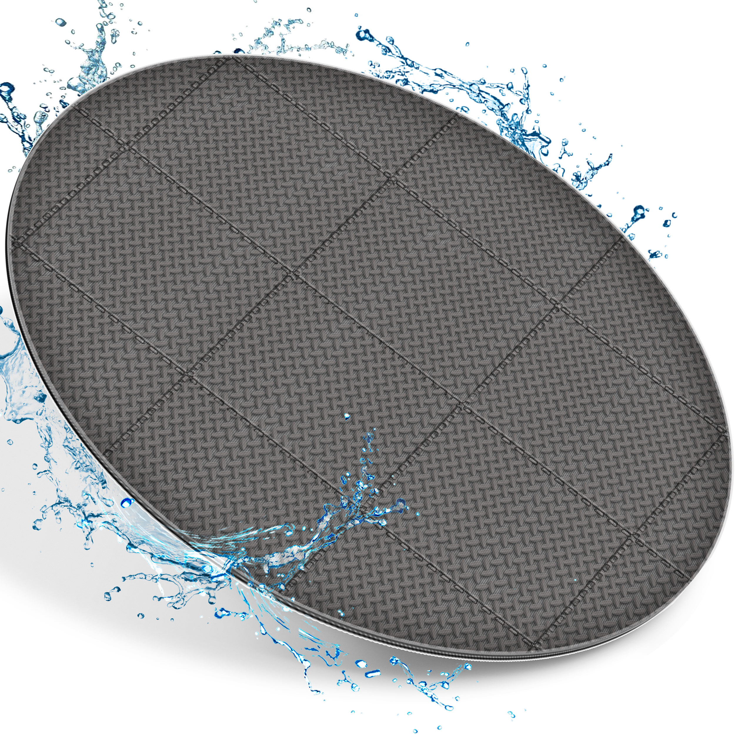 Image of Tillvex® Base Round 196 - 240 Cm Floor Mat Pool Base Mat For Outdoor Whirlpools Thermal Floor Protection Mat Rubber Pool Base Insulates And Protects Floor Plate Foam Protects And Insulates