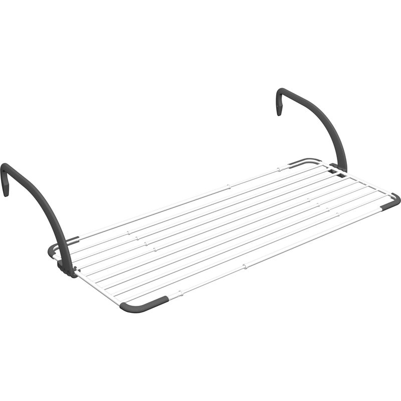 TEMU Brezza Extend Stendibiancheria Estensibile In Acciaio E Resina, Da Balcone, Stenditura 20 m, 188 x 55 x 30 cm