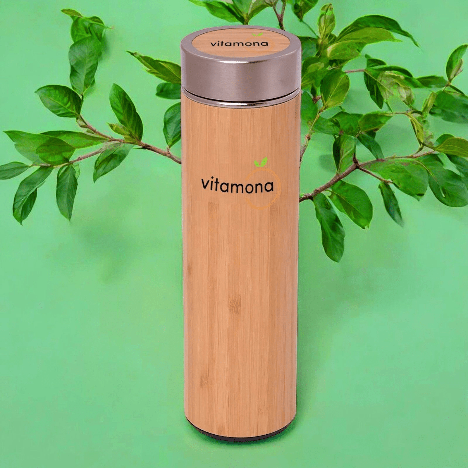 Bamboo Drinking Bottle 500ml - Natural & Drinking Bottle With Bamboo - Bpa-free - Insulated For Drinks - Suitable For Everyday, Office & .