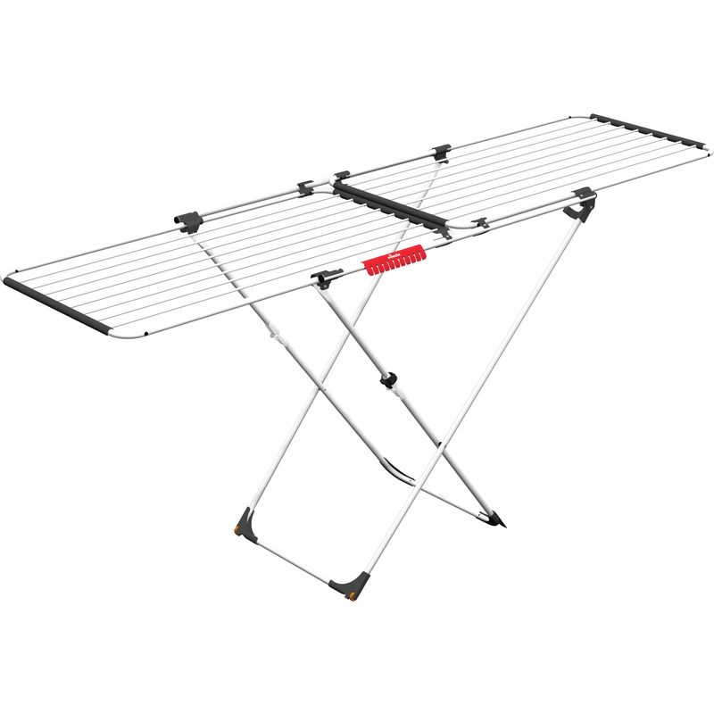 TEMU Vileda Stendibiancheria , Estensibile, Stendino Maxi 22 m, con Ruote, in Alluminio/Resina, , 8 x 60 x 130 cm