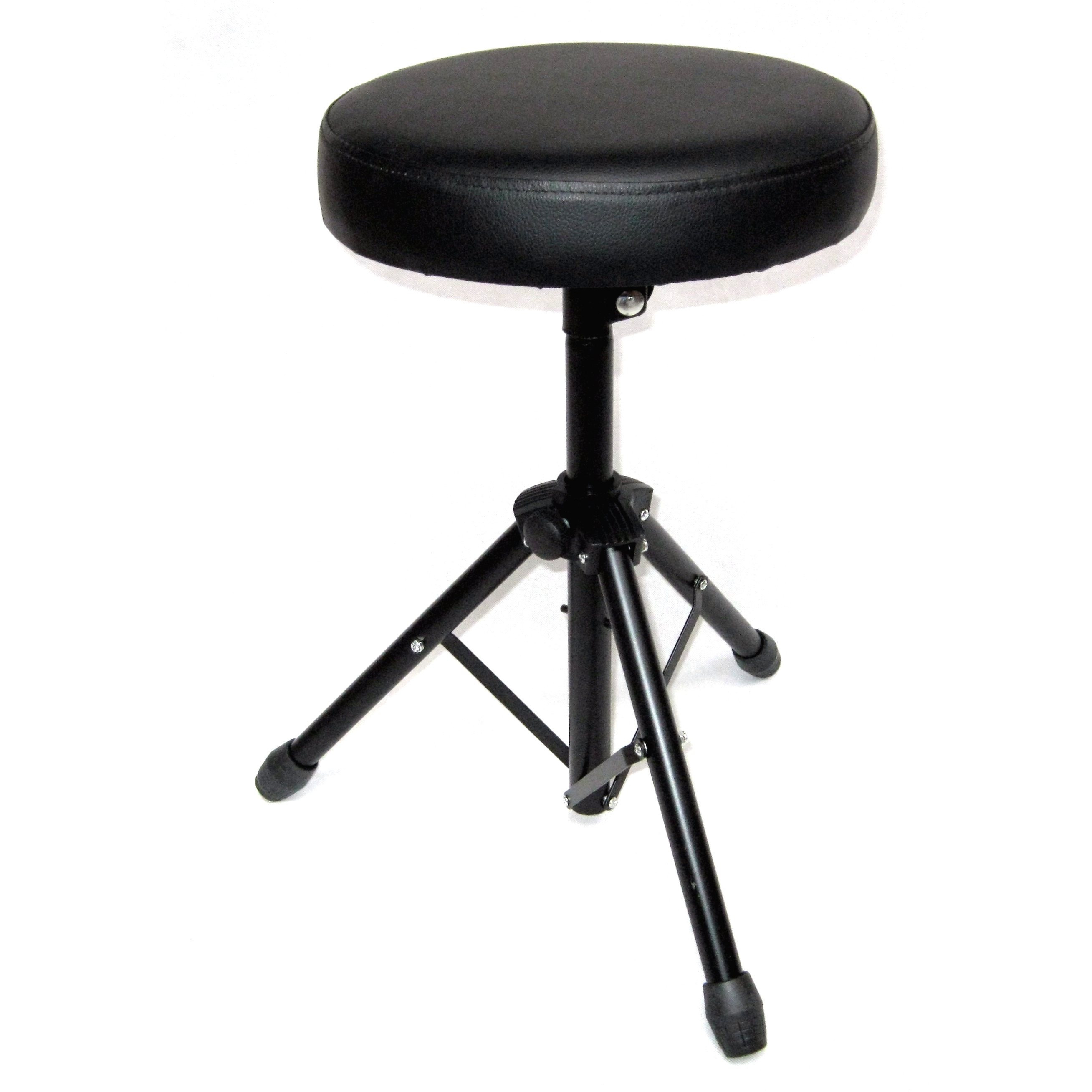 Drum Throne Drum Stool Drummer Seat Chair Black Upholstered
