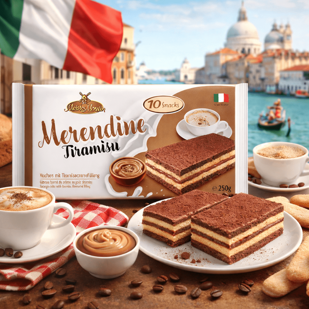 Image of Master Moulin Cake Slices With Tiramisu Cream - 3 X 250g (total 750g) - 30 Individually Wrapped Cake Slices - Italian Tiramisu Snack - 10pcs Per Package