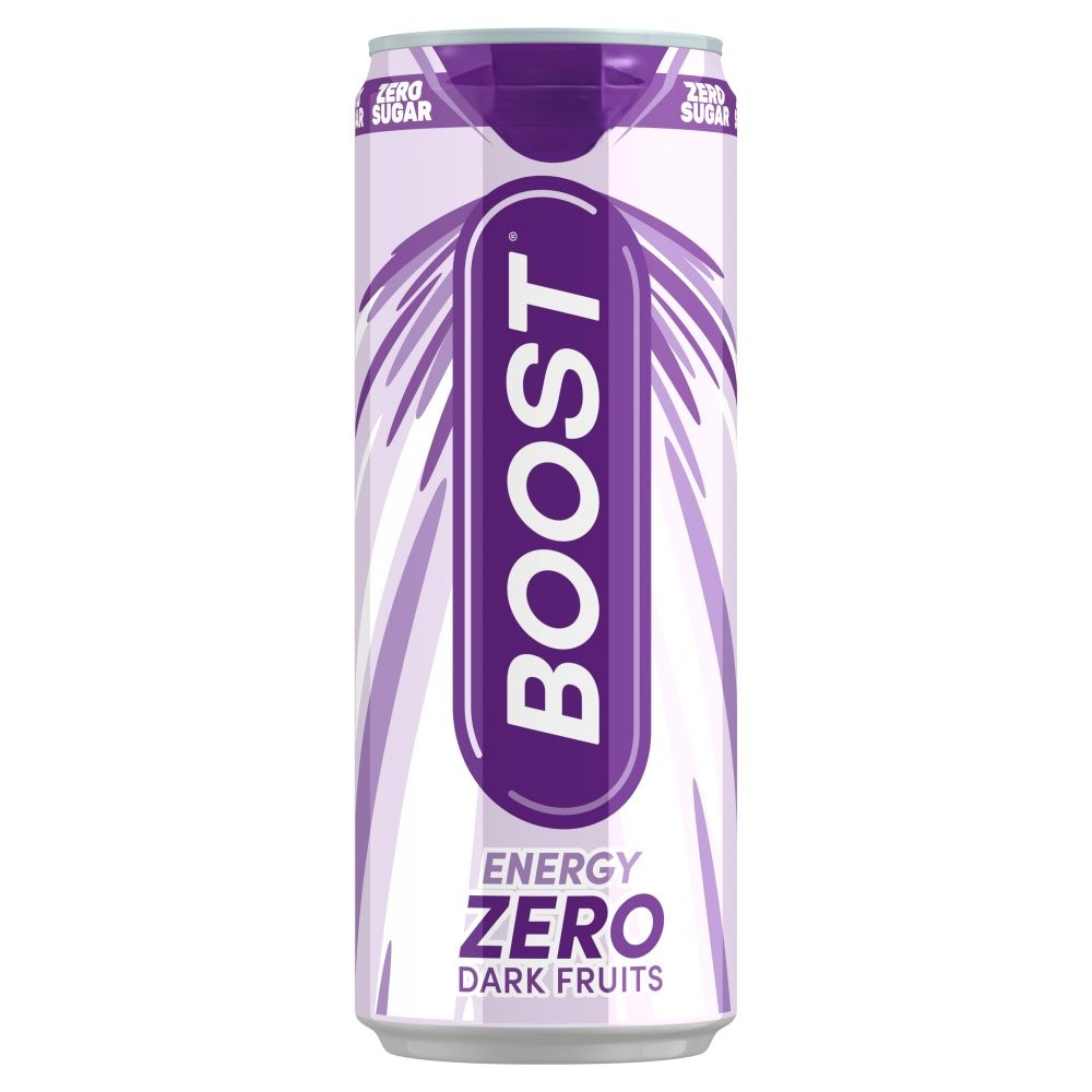 TEMU Boost Energy 0 Dark Fruits Energy Drink Sugar Free Caffeine Beverage Pack Of 24 X 250ml