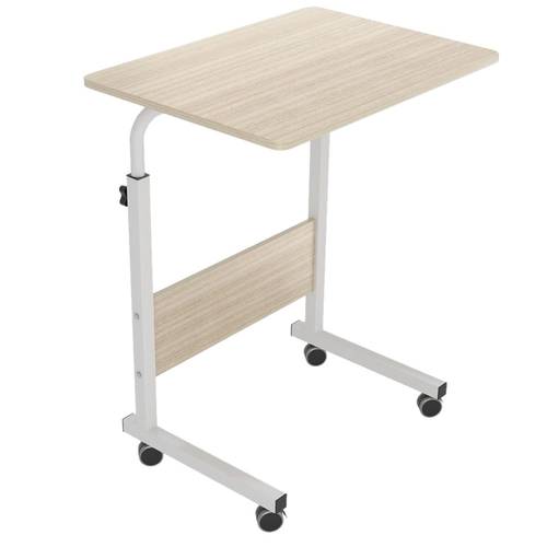 mesa auxiliar com rodas 60x40 cm - mesa para portátil - mesa auxiliar ajustável para quarto, mesa de cabeceira que
