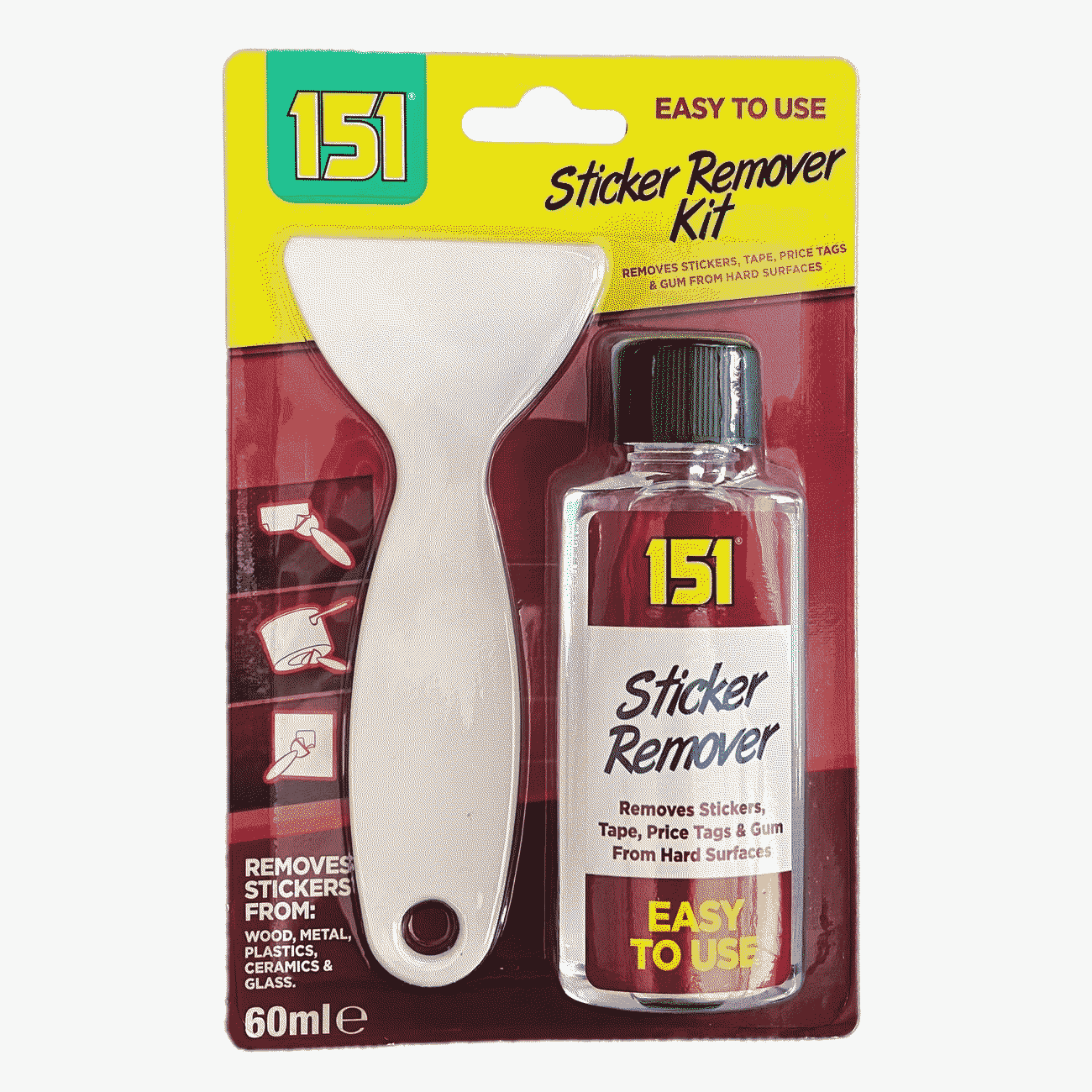 151   sticker remover kit   sticky residue removal with scraper complete household car diy   tag remover