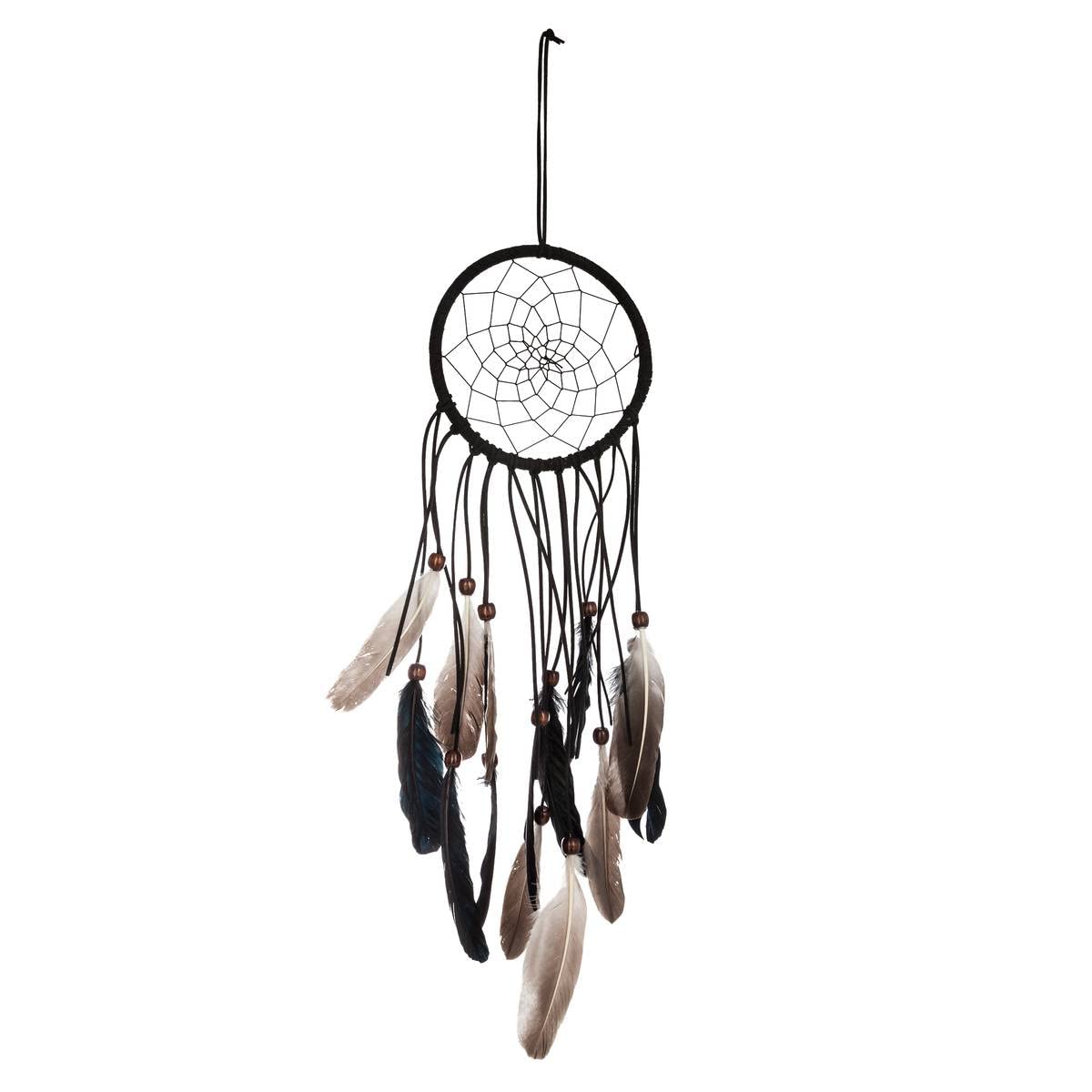 Dreamcatcher Wall Decoration With Feathers And Wooden Frame – 16 X 55 Cm