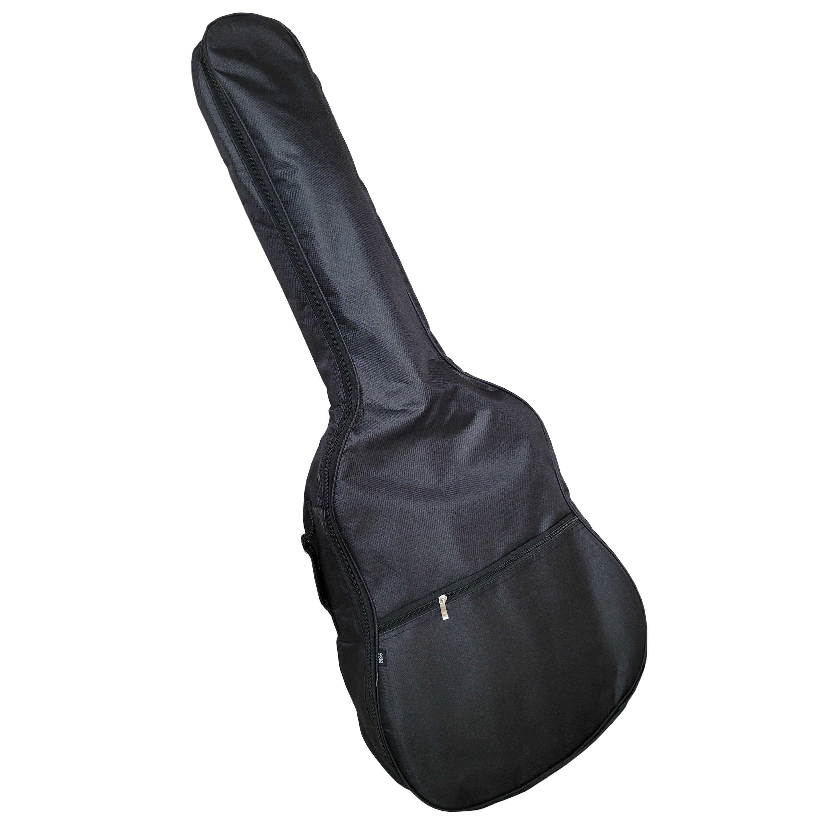 4/4 Guitar Bag Black Padded 10mm Backpack With Carry Handle Up To 105cm