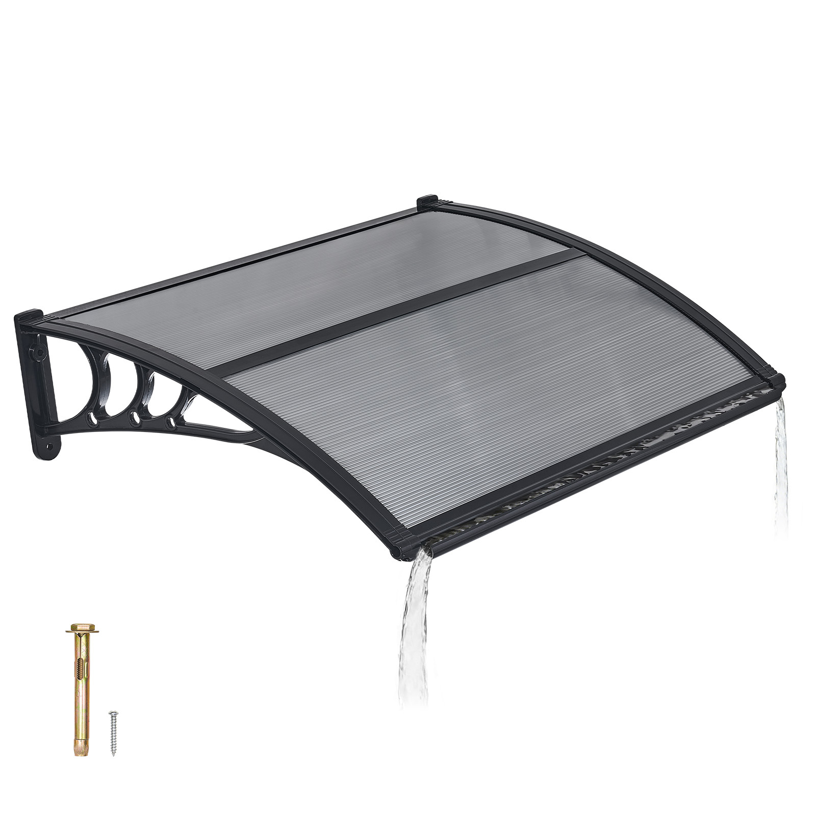 TEMU VEVOR Toldos para Entrada de Puerta, 30 x 39 pulgadas, Toldos Exteriores para Ventana y Puerta Principal con Drenaje y Soporte ABS, Protección