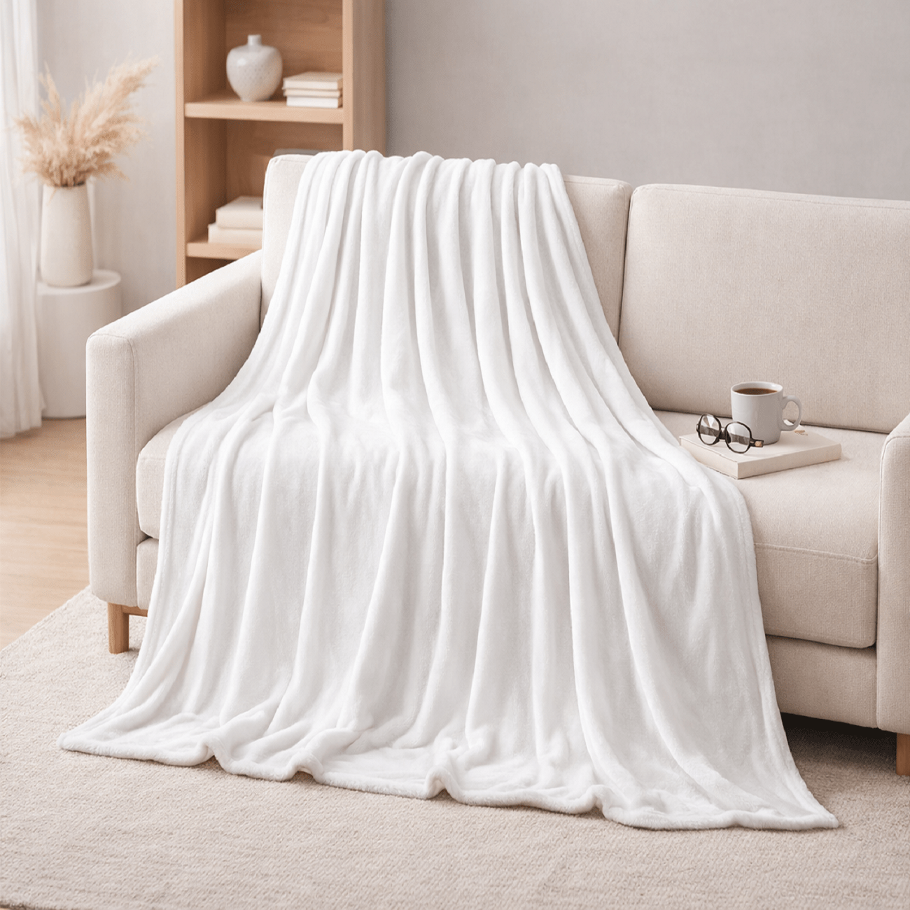Xxl Flannel Snuggle Blanket – & Warming Sofa Throw / Couch Cover / Camping Blanket – For 1–2 People – 150x200 & 220x240 Cm – 9 Colors – Washable & Dryer Safe