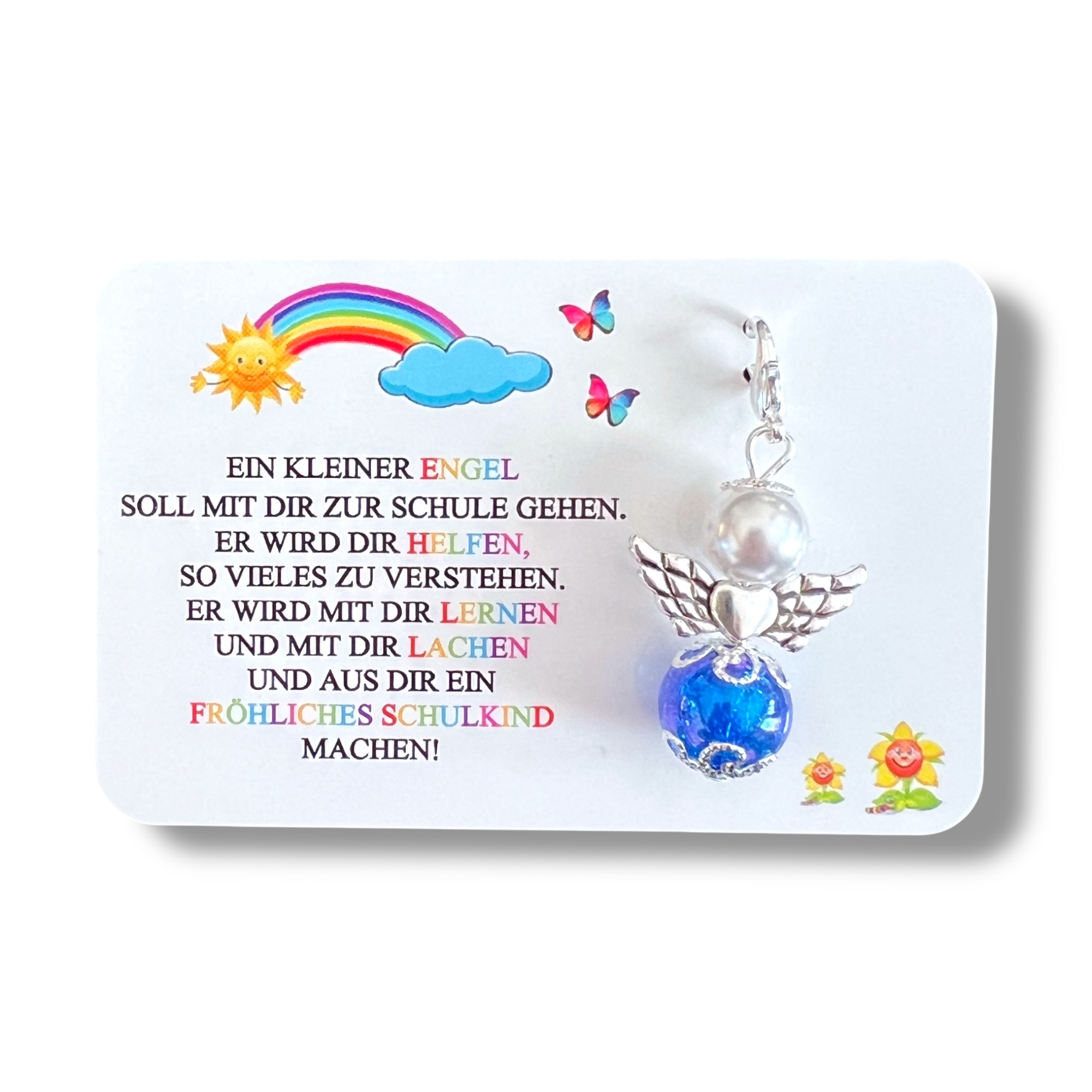Guardian Pendant - 3-piece Set - First Day Of School Gift - School Child Blue