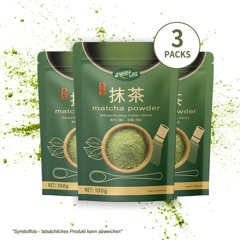 3-pack Sweetea Matcha Powder, 100g*3 - No Additives – 100% Green Tea For Tea, Latte, Smoothies & Baking, Beverages, Food, Gift For Grandma, Gift Ideas For Women, Christmas Gifts