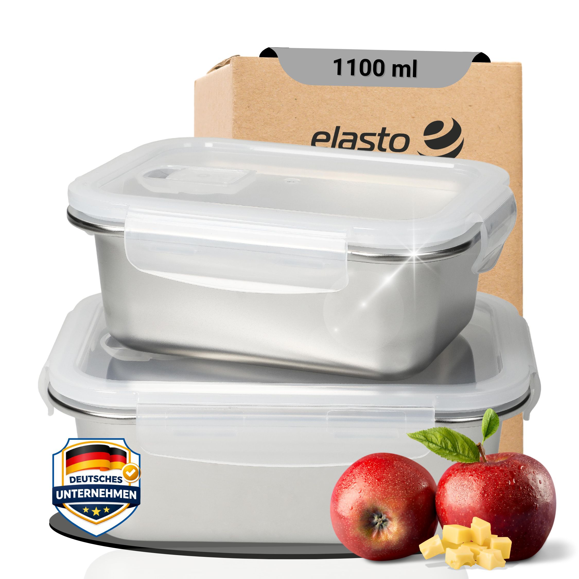 Image of Heat-resistant Stainless Steel Lunch Box With Microwave-safe Insert And Odor-neutral Plastic Lid - And Versatile - For Warm And Cold Food - Ideal For Everyday, Work, School, And .