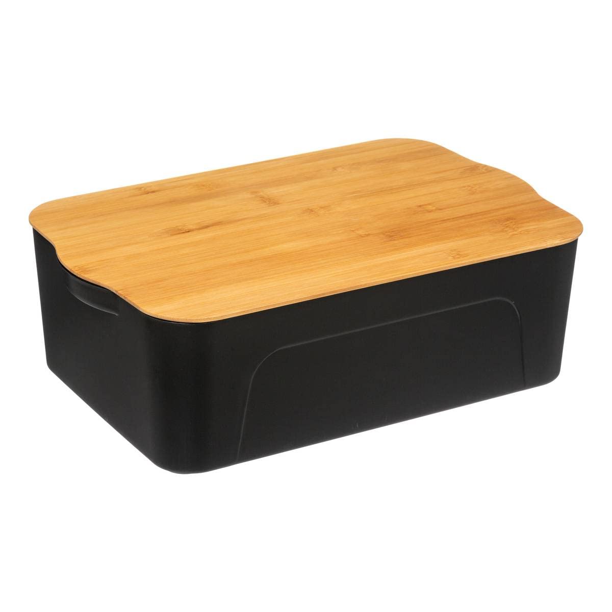 Plastic Box With Bamboo Lid, 13.5l