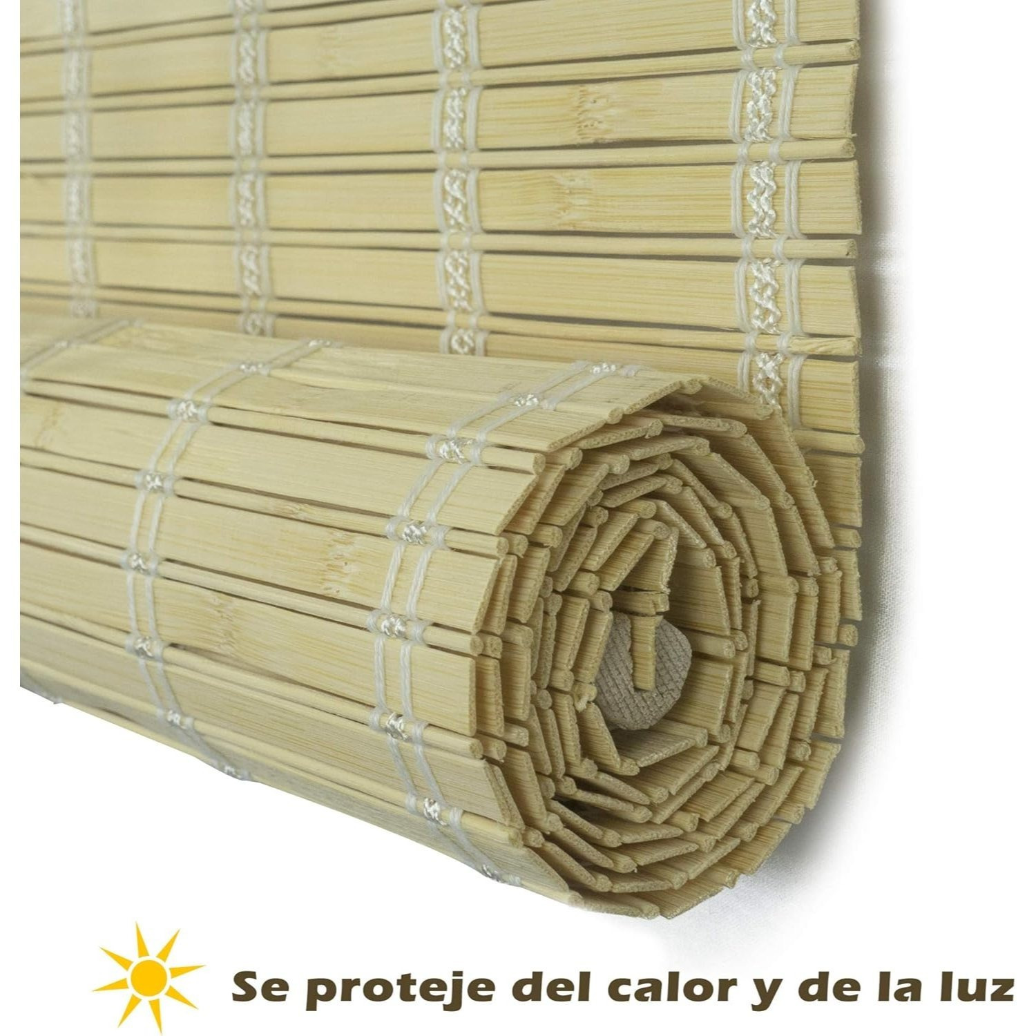   enrollable de bambú   – persiana   con kit de instalación incluido – 14 medidas disponibles para ventana, puerta o  